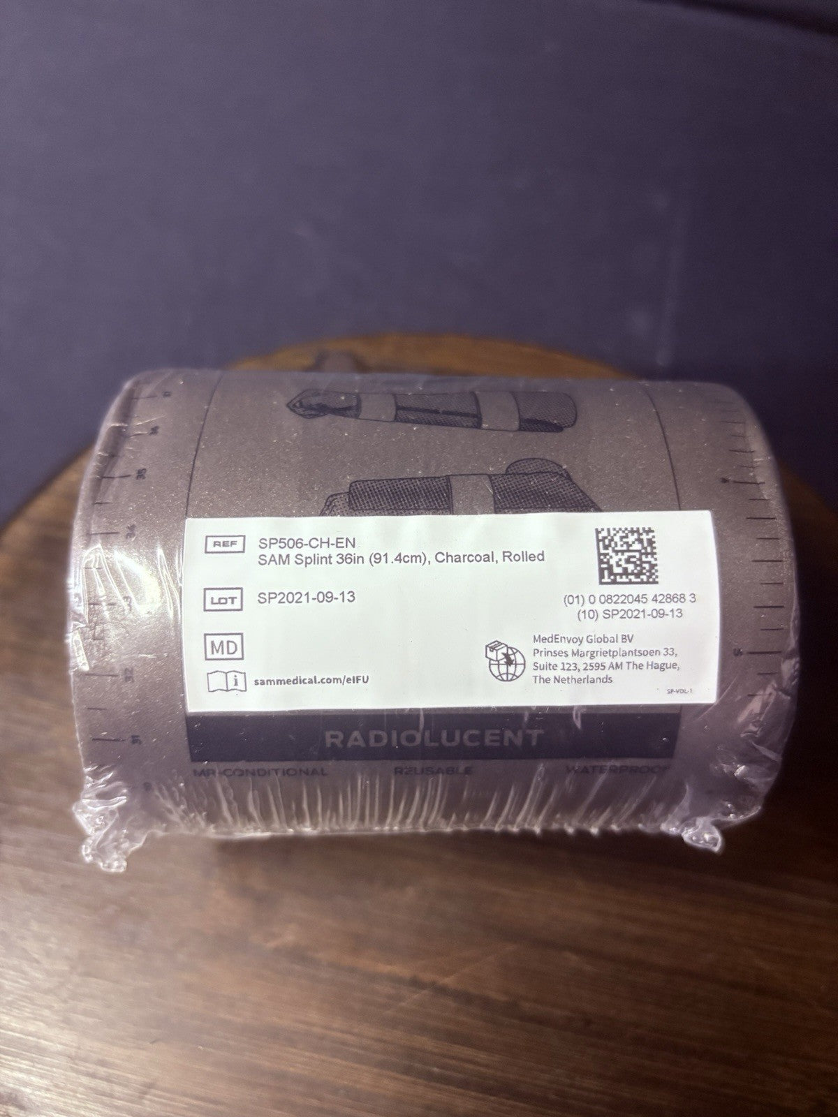 36" SAM Splint Rolled For First Aid Kit, Gray, Army Style for Trauma3