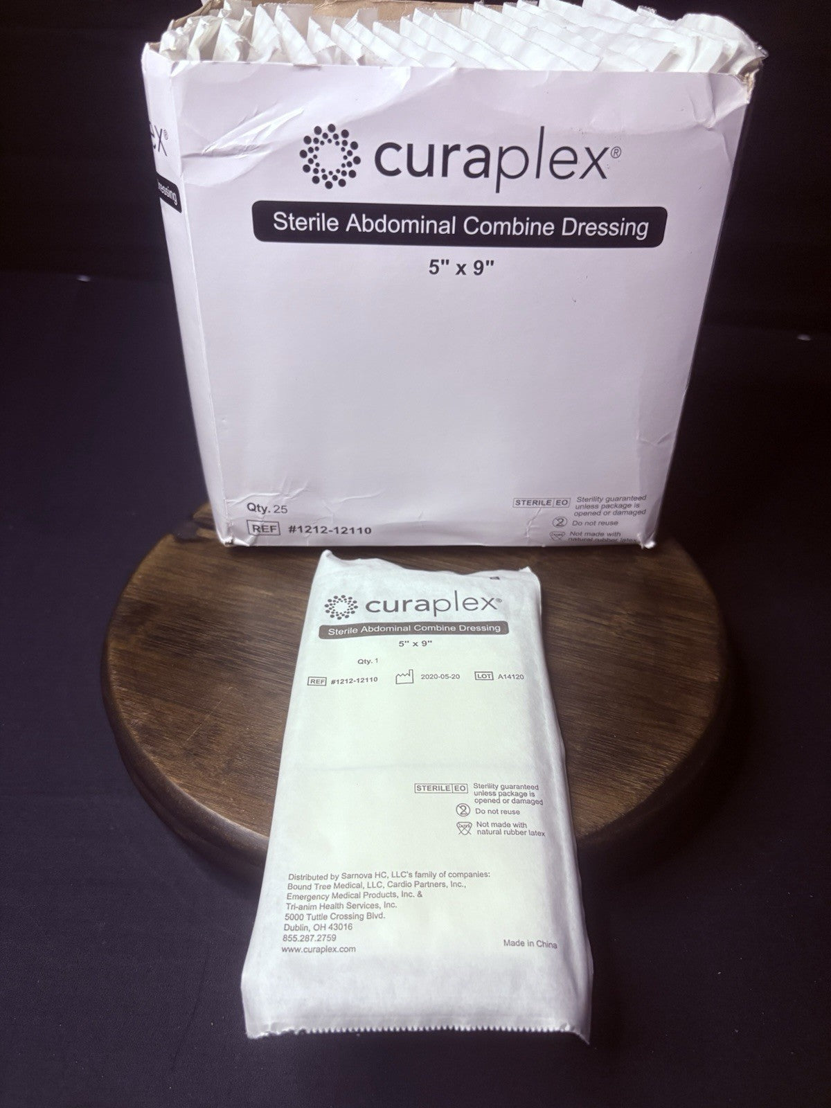 12 Pads Curaplex Combine ABD Abdominal Pad Gauze Dressing Sterile 5"x9"0
