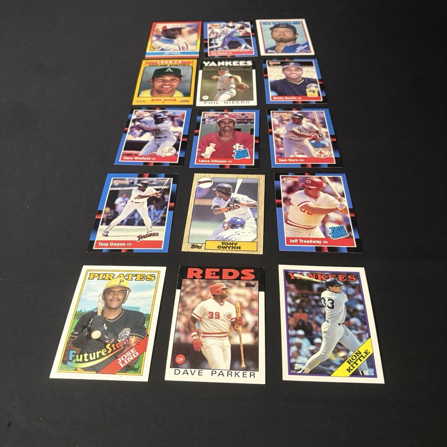 1988 Baseball Card Lot (15) All High Grade Topps, Donruss, Score, Fleer2