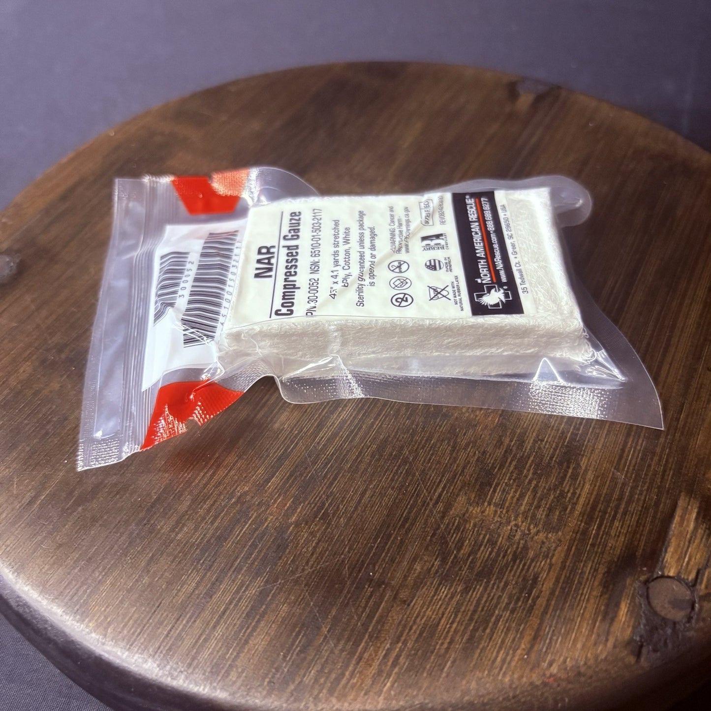 Pack Of (4) NAR Compressed Gauze 4.5 in. x 4.1 yd Sterile, 6-ply 30-00525