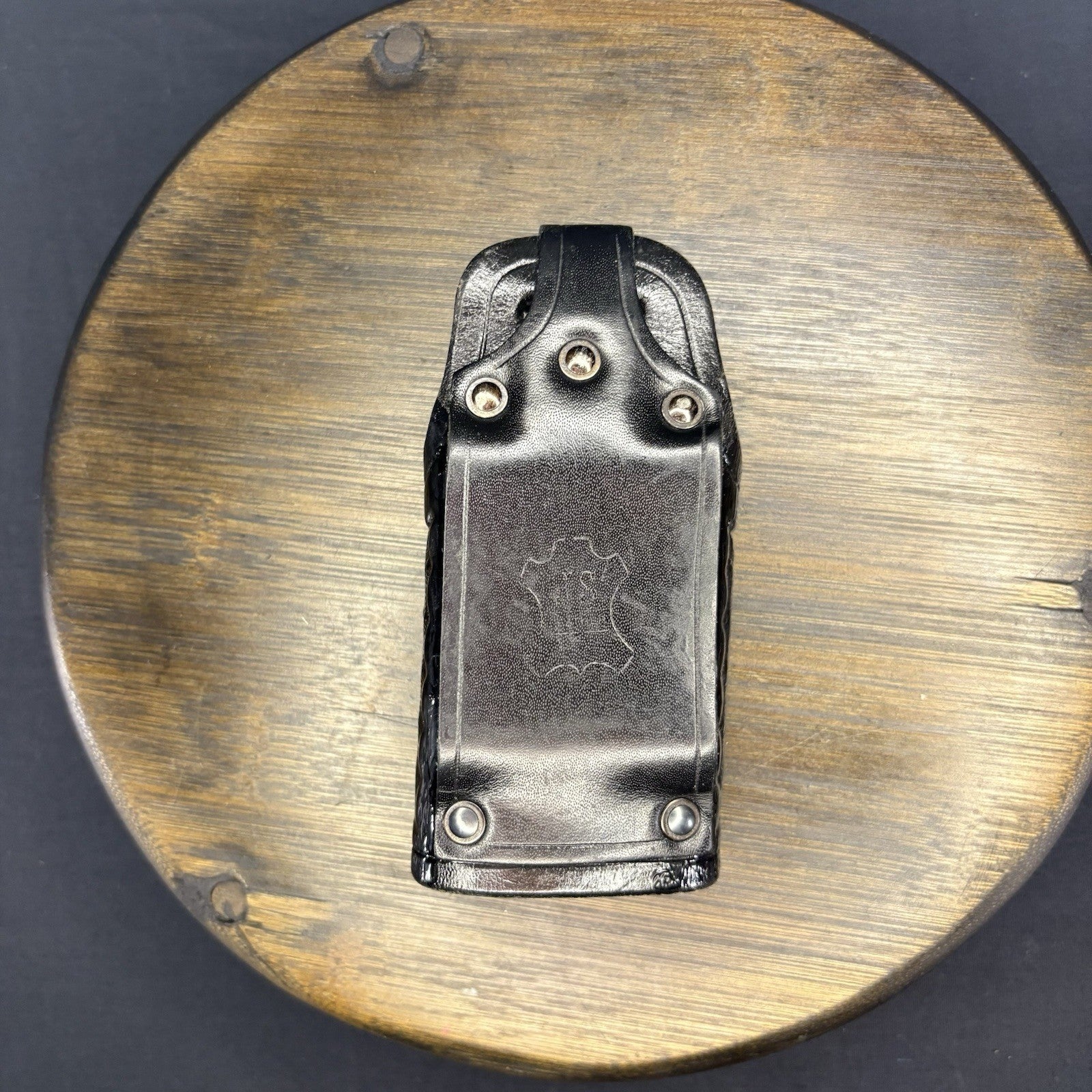 JS Leather Key Holder Basket Weave Quite Key Keeper With Clip7