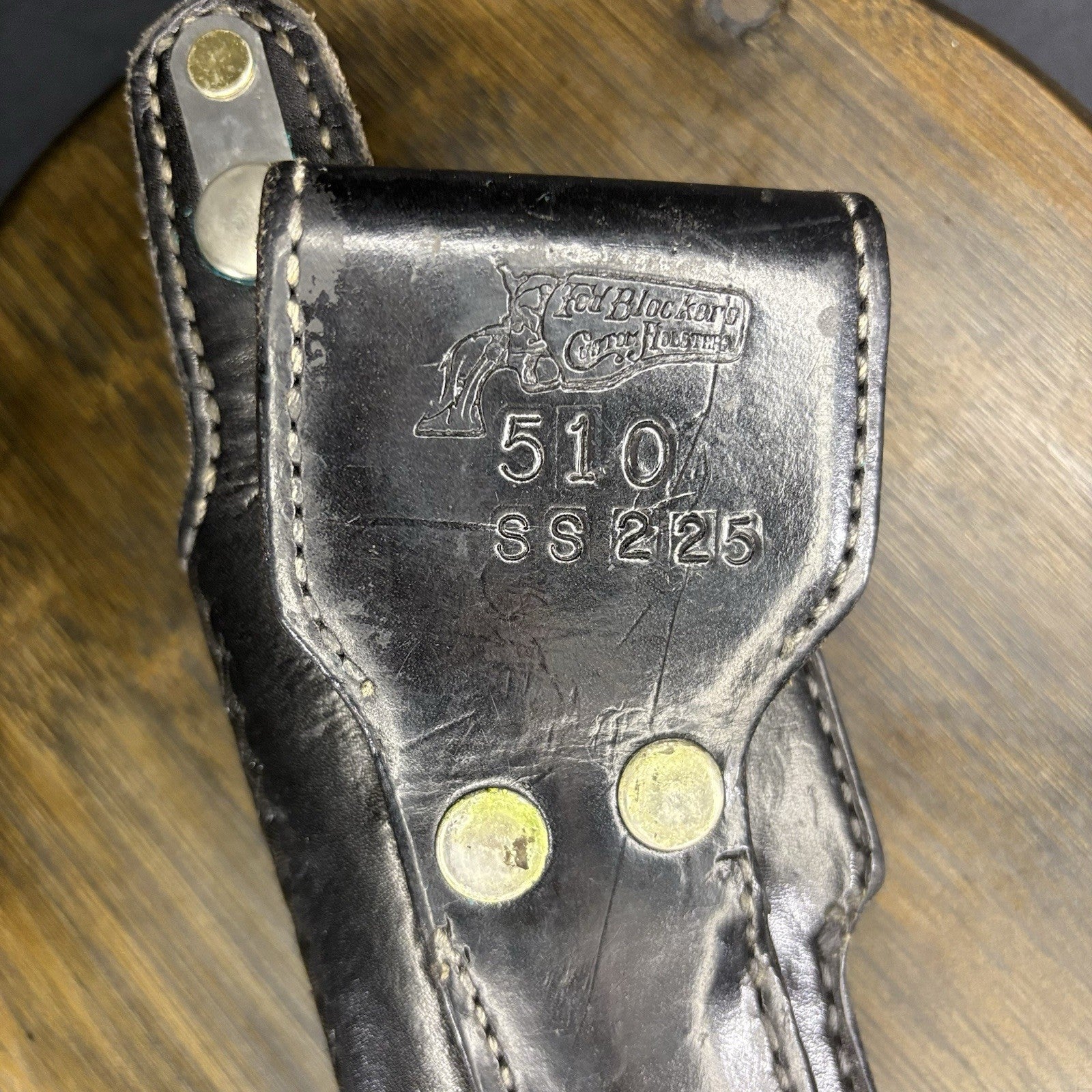 Ted Blockers Black Leather Basket Weave Sig Sauer P225 Holster1