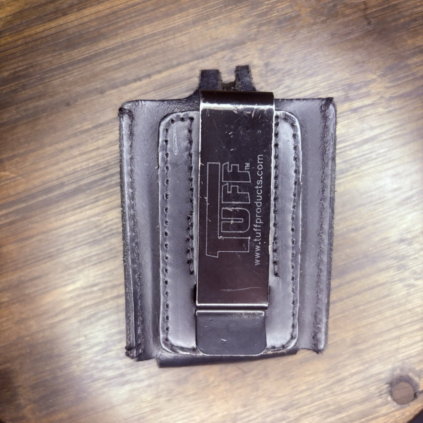Tuff Leather Pouch w/Clip & Brass Snap For Camera, Voice Recorder, Wireless Mic1