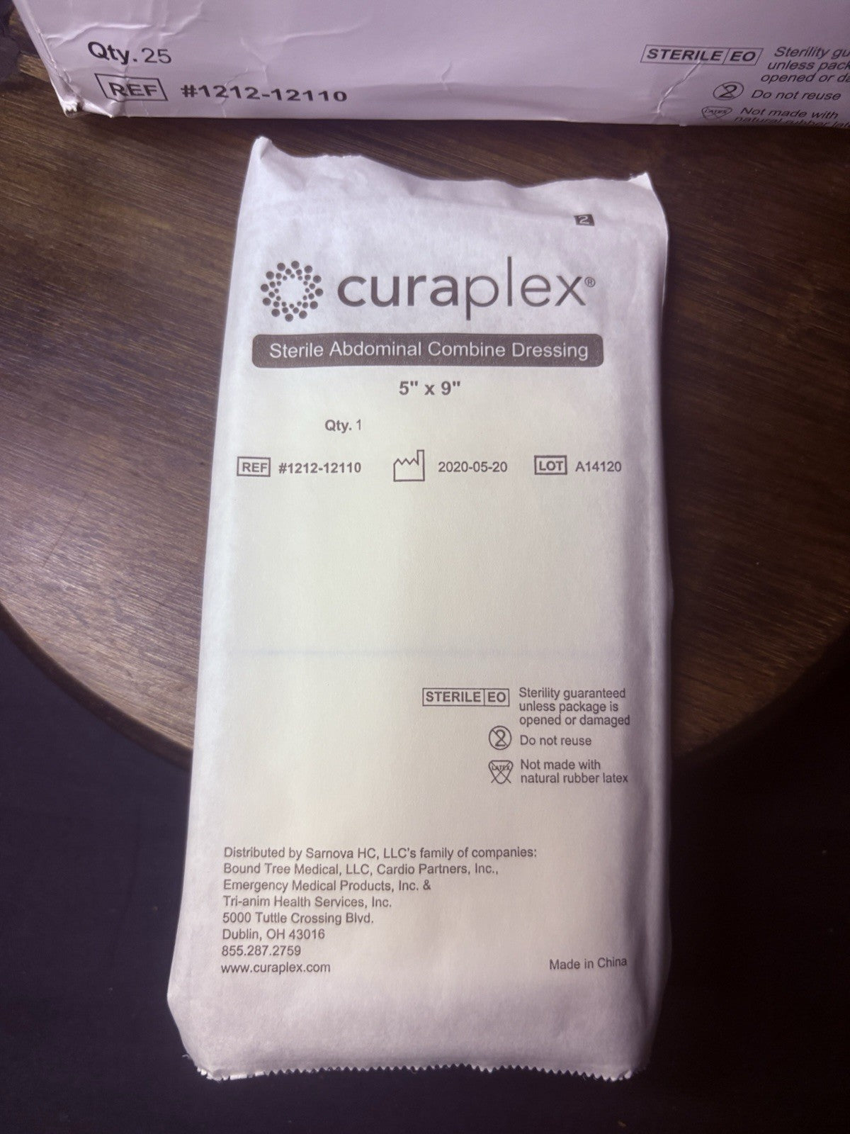12 Pads Curaplex Combine ABD Abdominal Pad Gauze Dressing Sterile 5"x9"3