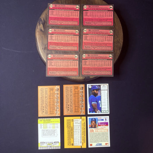 (Lot of 12) 1989 Bo Jackson Trading Cards #221, #540, #750, #180, #208, #2851