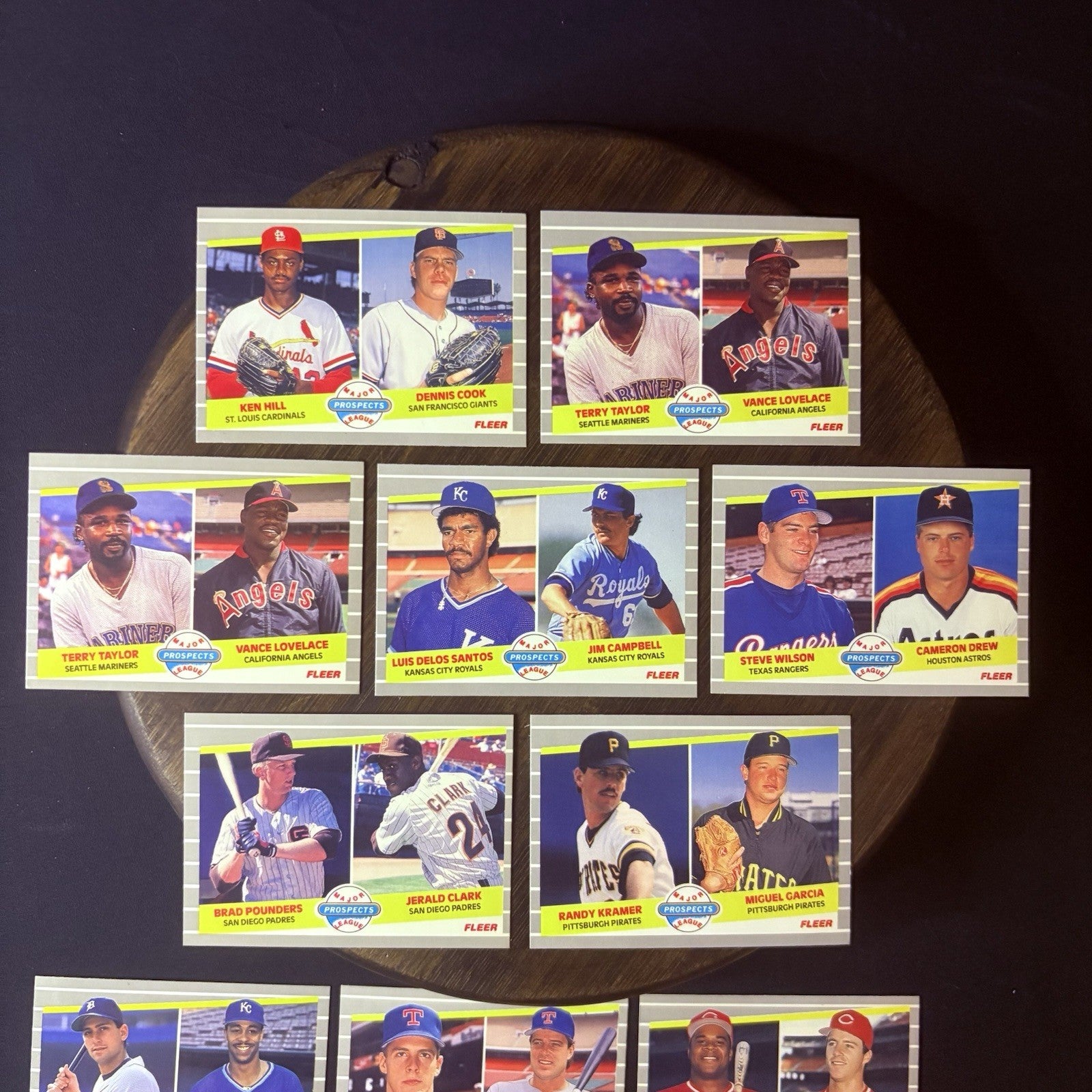 1989 Fleer Baseball Major League Prospects Trading Cards (Lot Of 12) High Grade2