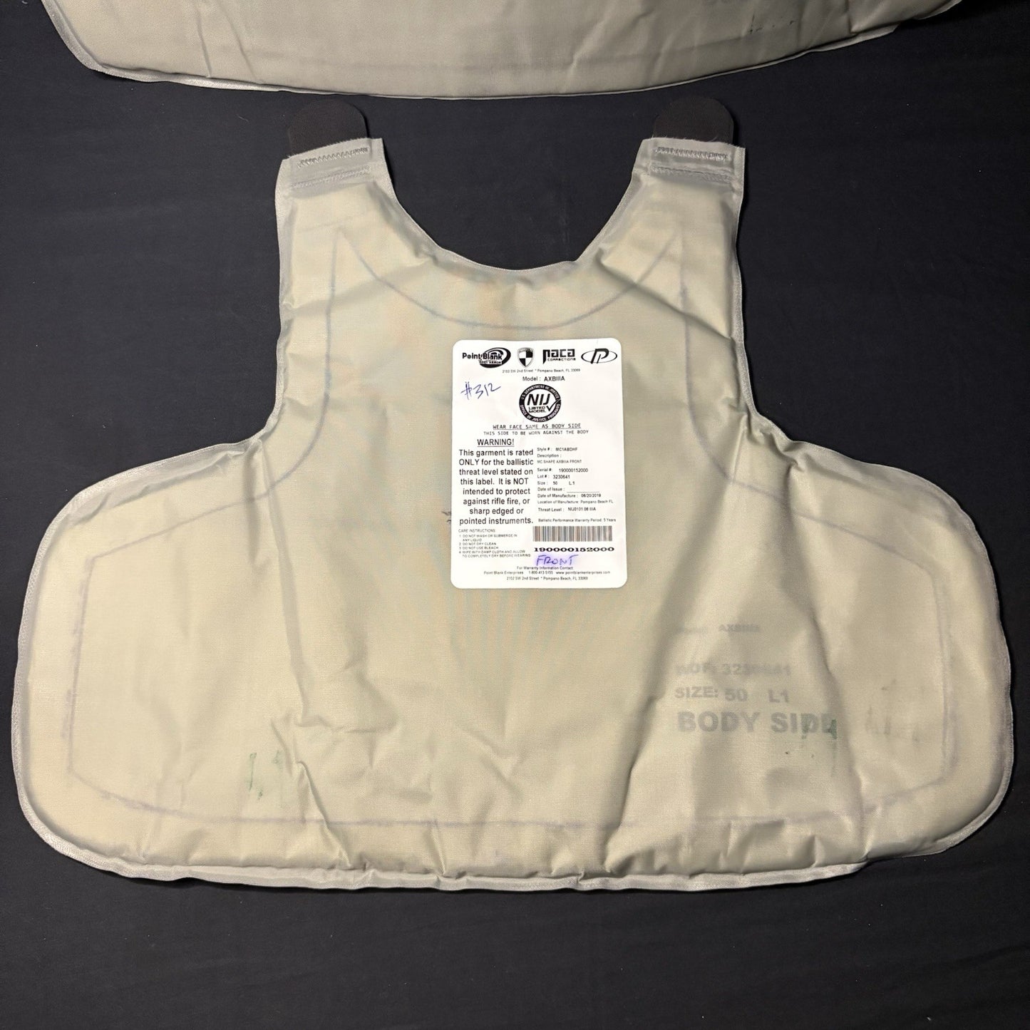 PB Armor 3A (IIIA) Plates AXIIIA Size (XL) X-Large & Long ~2019~ Bullet Proof1