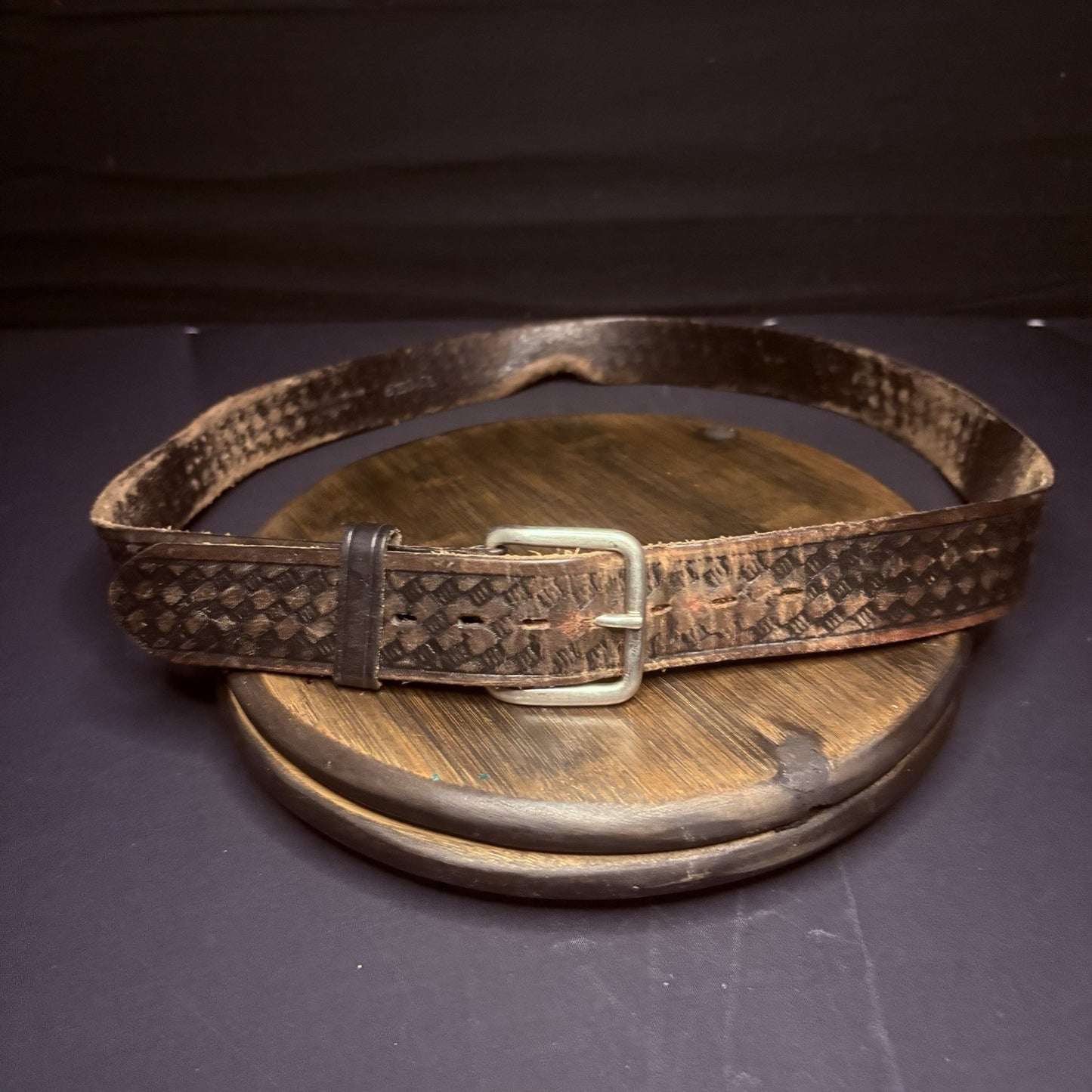 Leather Belt 40" Basket Weave 0