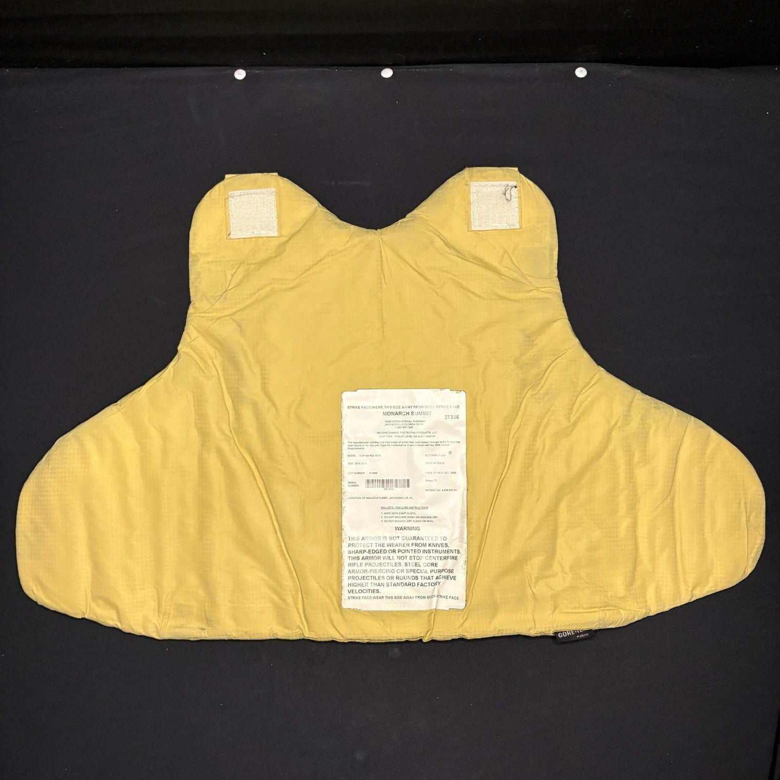 Second Chance 3A IIIA Bullet Proof Vest Size XL Ballistic Vest w/ Trauma Plate11