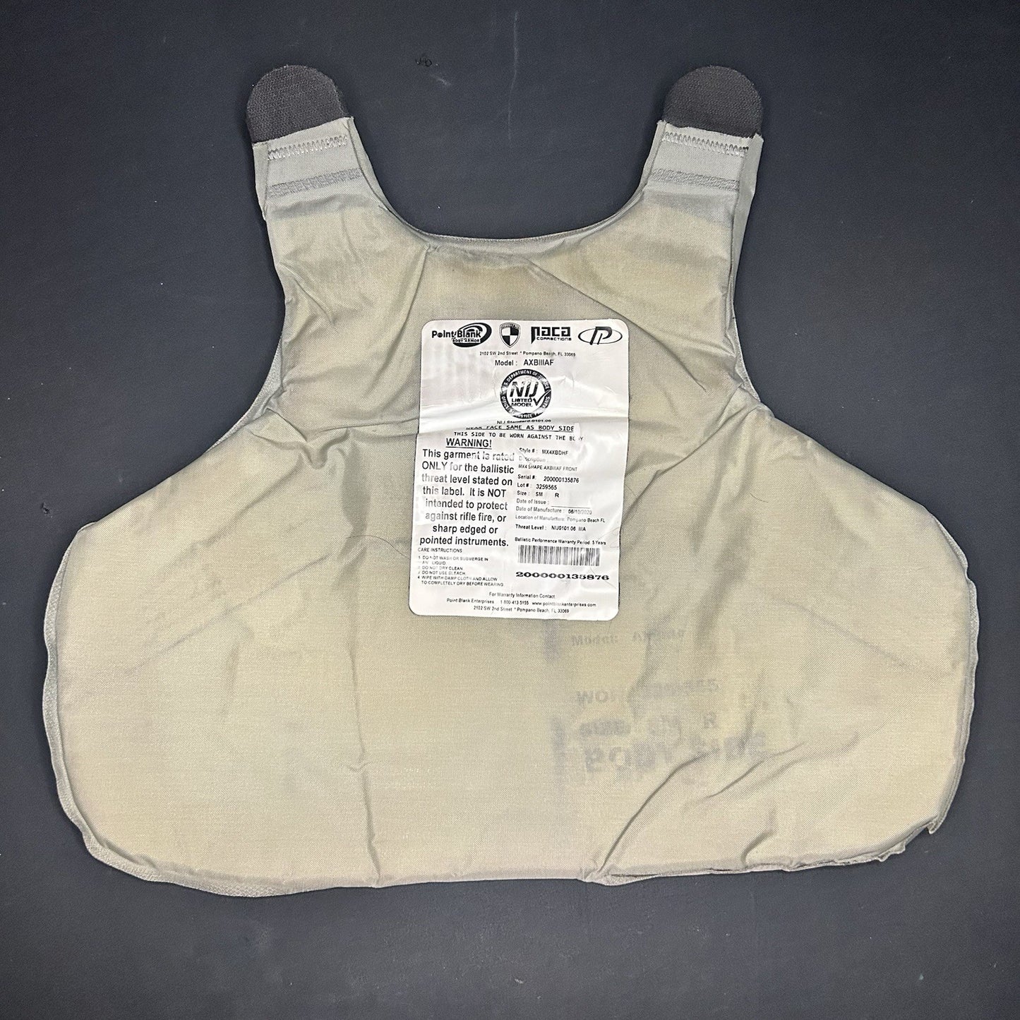 PB Armor 3A (IIIA) Ballistic Vest AXBIIIA (Size Female Small) Hi-Lite Vest~2020~9