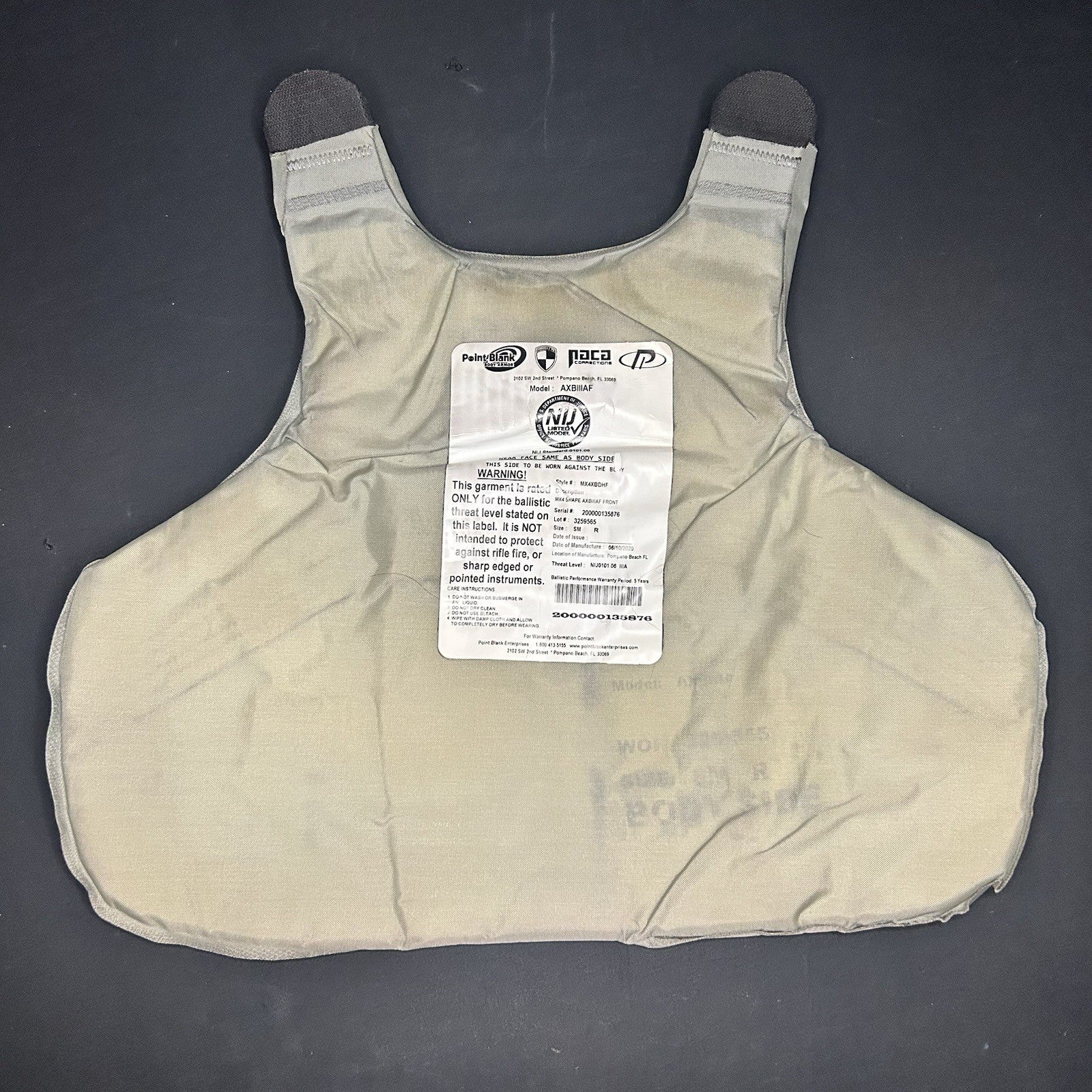 PB Armor 3A (IIIA) Ballistic Vest AXBIIIA (Size Female Small) Hi-Lite Vest~2020~9
