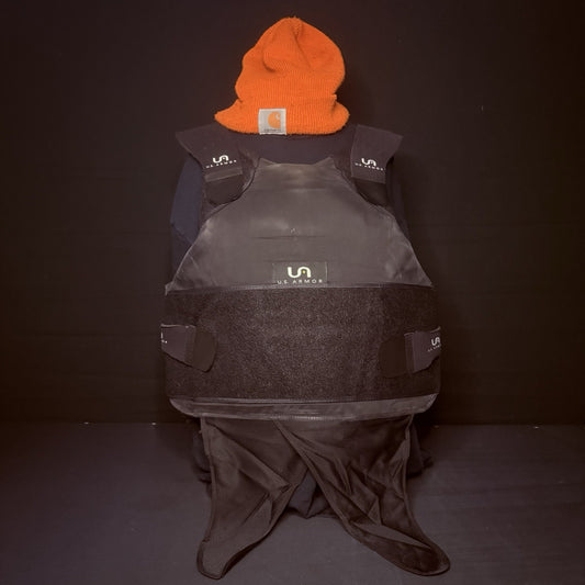 US Armor IIIA (3A) Bullet Proof Concealable Vest Size LARGE 2019 w/Trauma Plate0