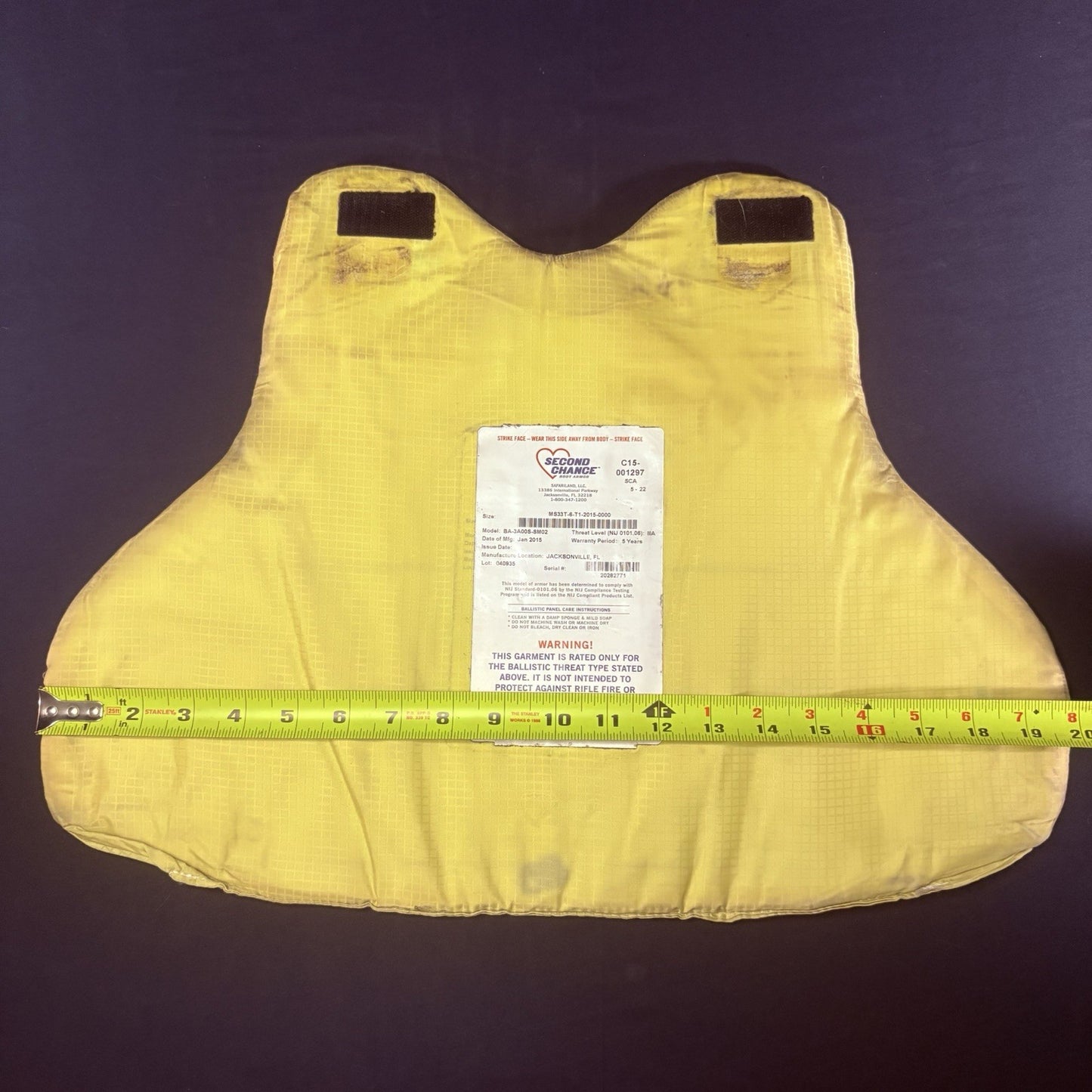 Second Chance 3A Bullet Proof Vest Size Large Concealable IIIA Ballistic Vest7