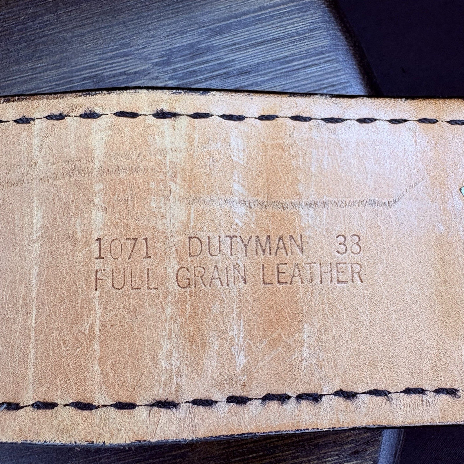 DutyMan Sam Browne Duty Belt Size 38" Chrome Buckle Basketweave Leather (1071)7