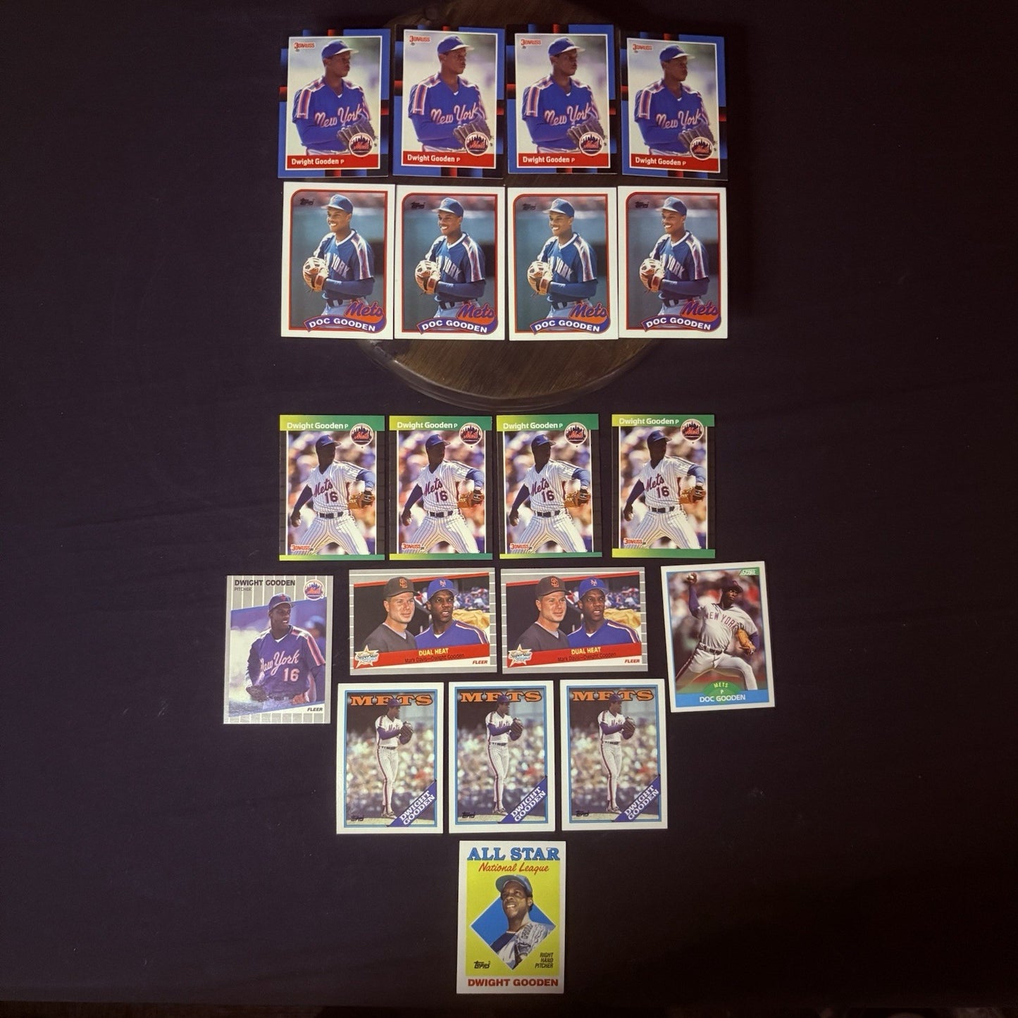 (Lot of 20) Dwight/ Doc Gooden Assorted Card 1987 to 1989 Topps Donruss Fleer0