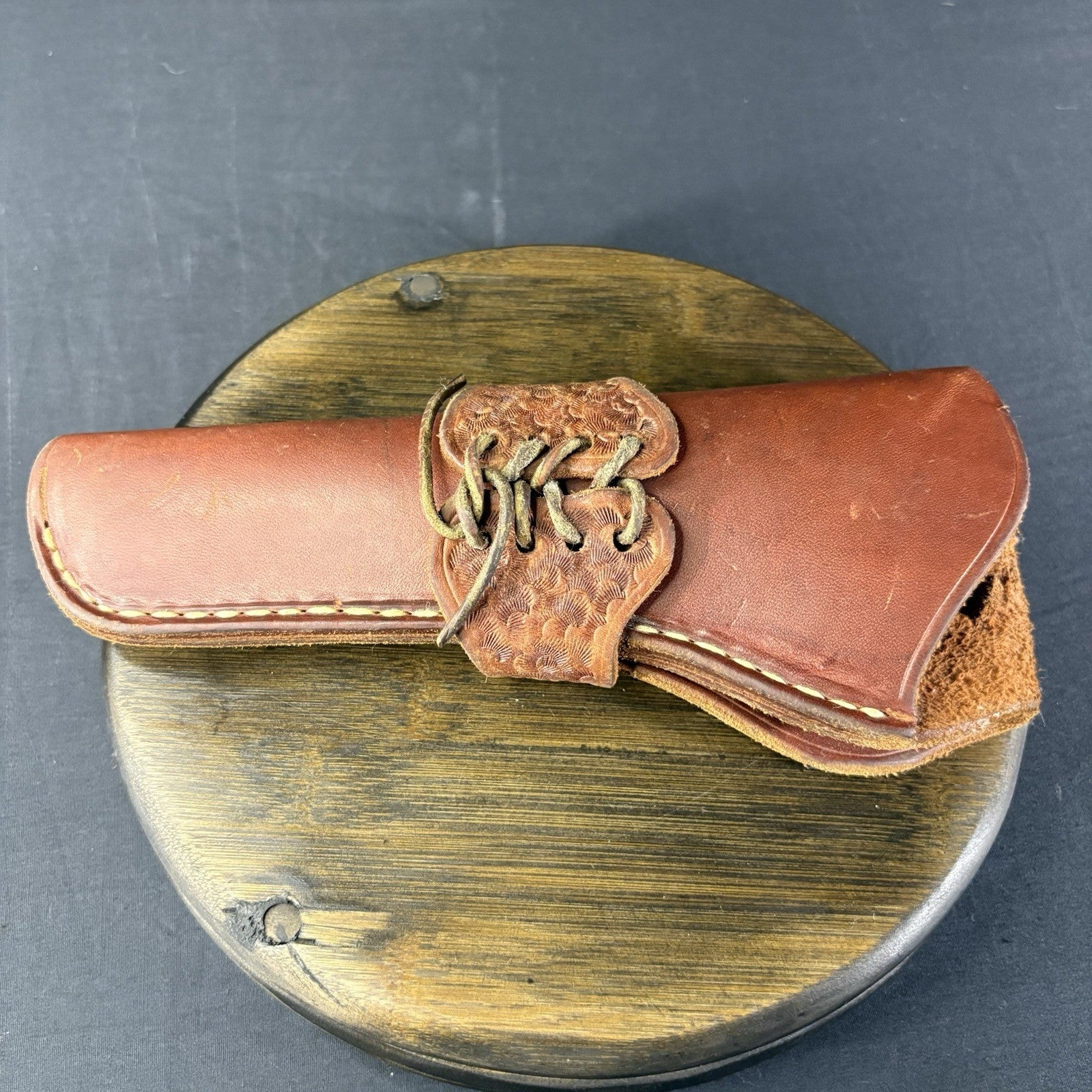 Hand Made Leather Single Action Revolver Holster Fits Up To 6” Left Hand Draw2