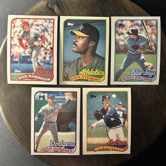 1989 Topps High Grade MLB Cards #16, #145, #618, #606, #2800