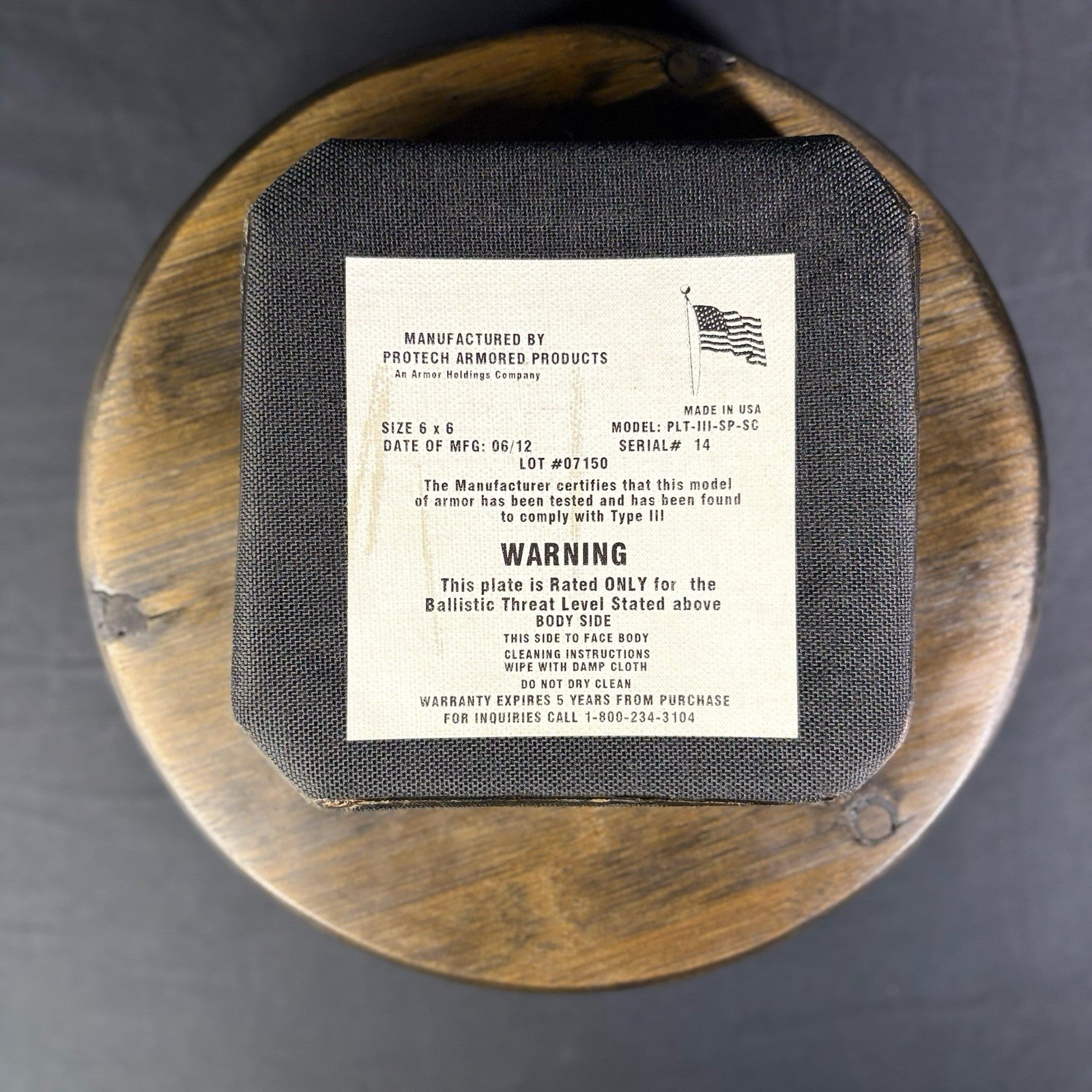 Protech Level III / 3 6” x 6” Hard Plate NIJ Rated Lvl III Strike Plate1