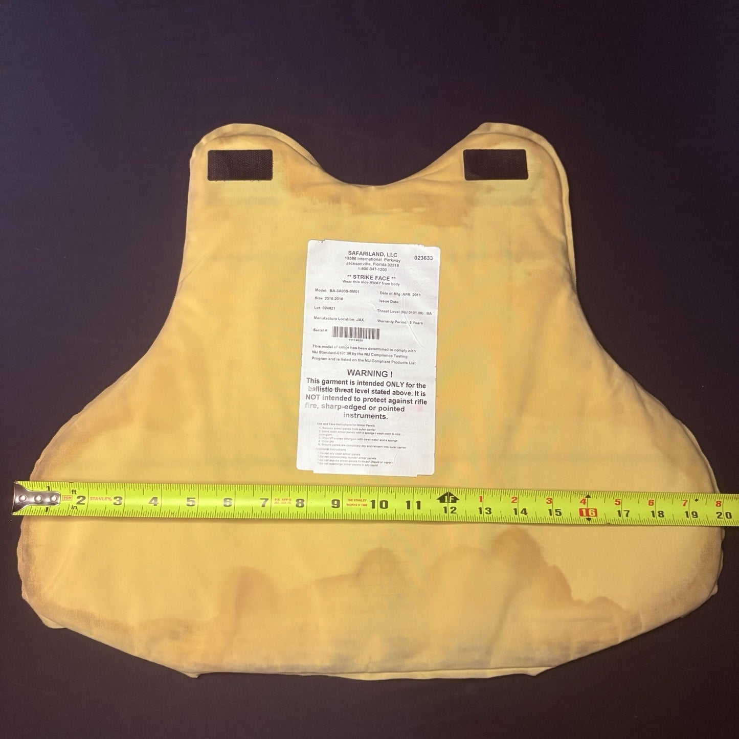 Second Chance 3A Bullet Proof Vest Size Large Concealable IIIA Ballistic Vest9