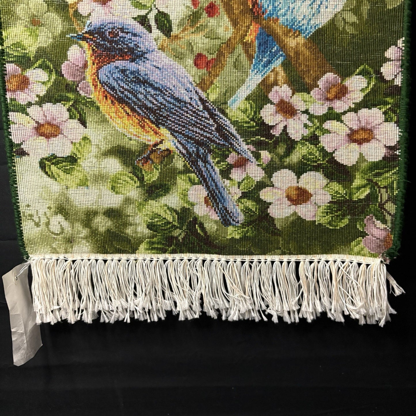 Persian Pictorial Rug Hand Knotted Birds 24”x16” 60X40cm 224KPSI w/Rug Hangers15