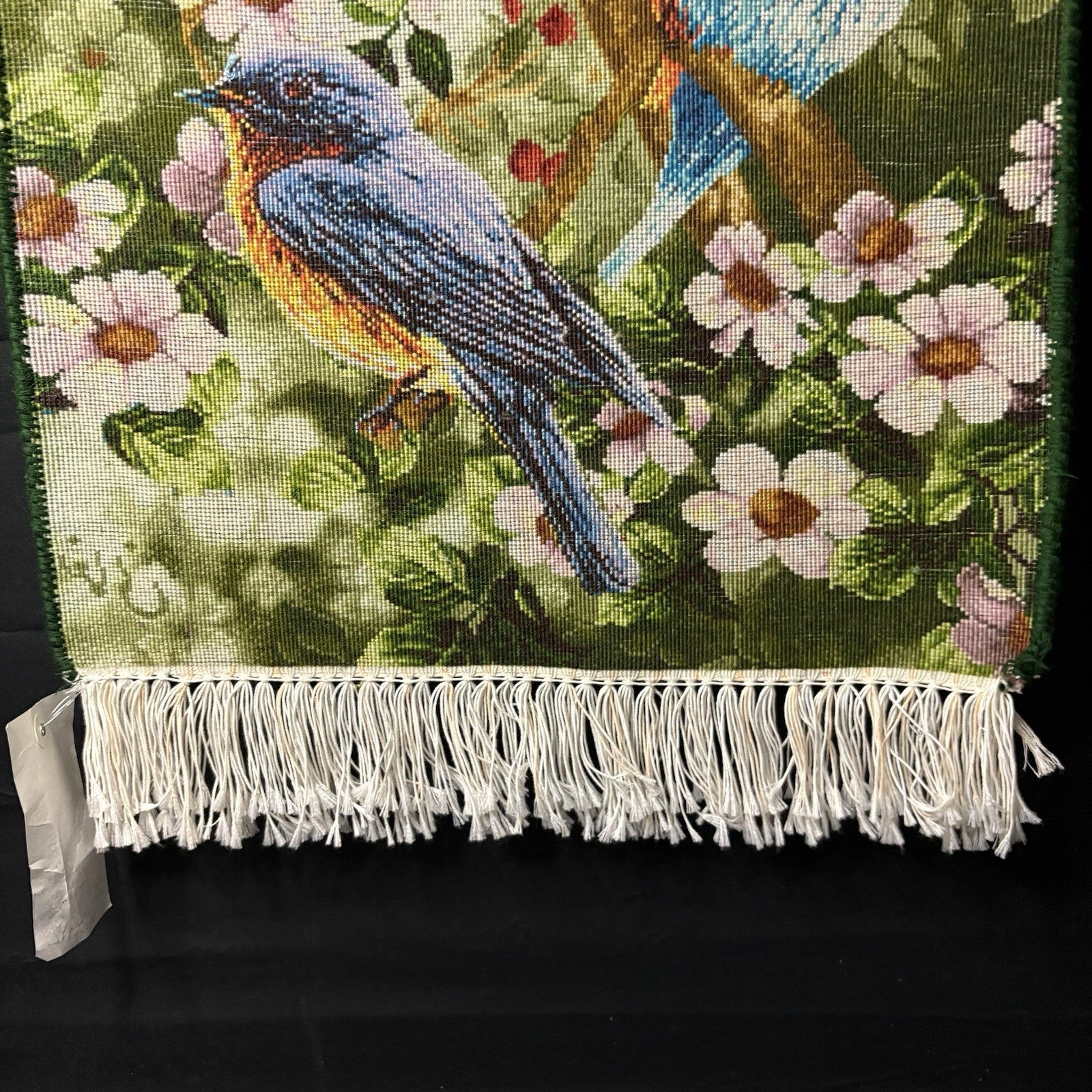 Persian Pictorial Rug Hand Knotted Birds 24”x16” 60X40cm 224KPSI w/Rug Hangers15