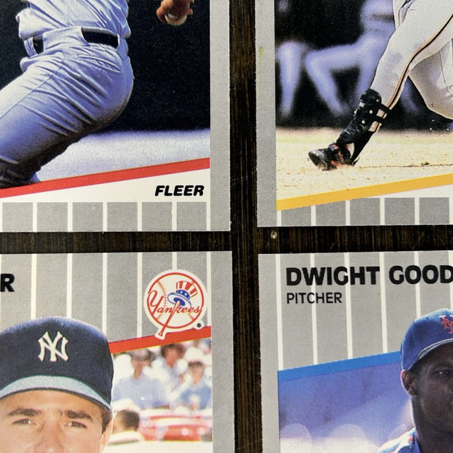 1989 Fleer  Baseball Trading Cards Lot Of (4) 6