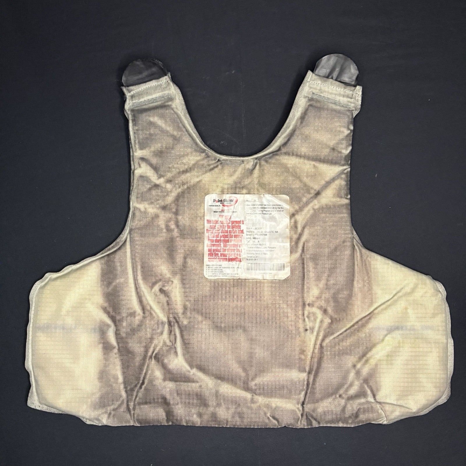 PB Bullet Proof Vest Level 2 II Size Medium Concealable Ballistic Vest THIN9