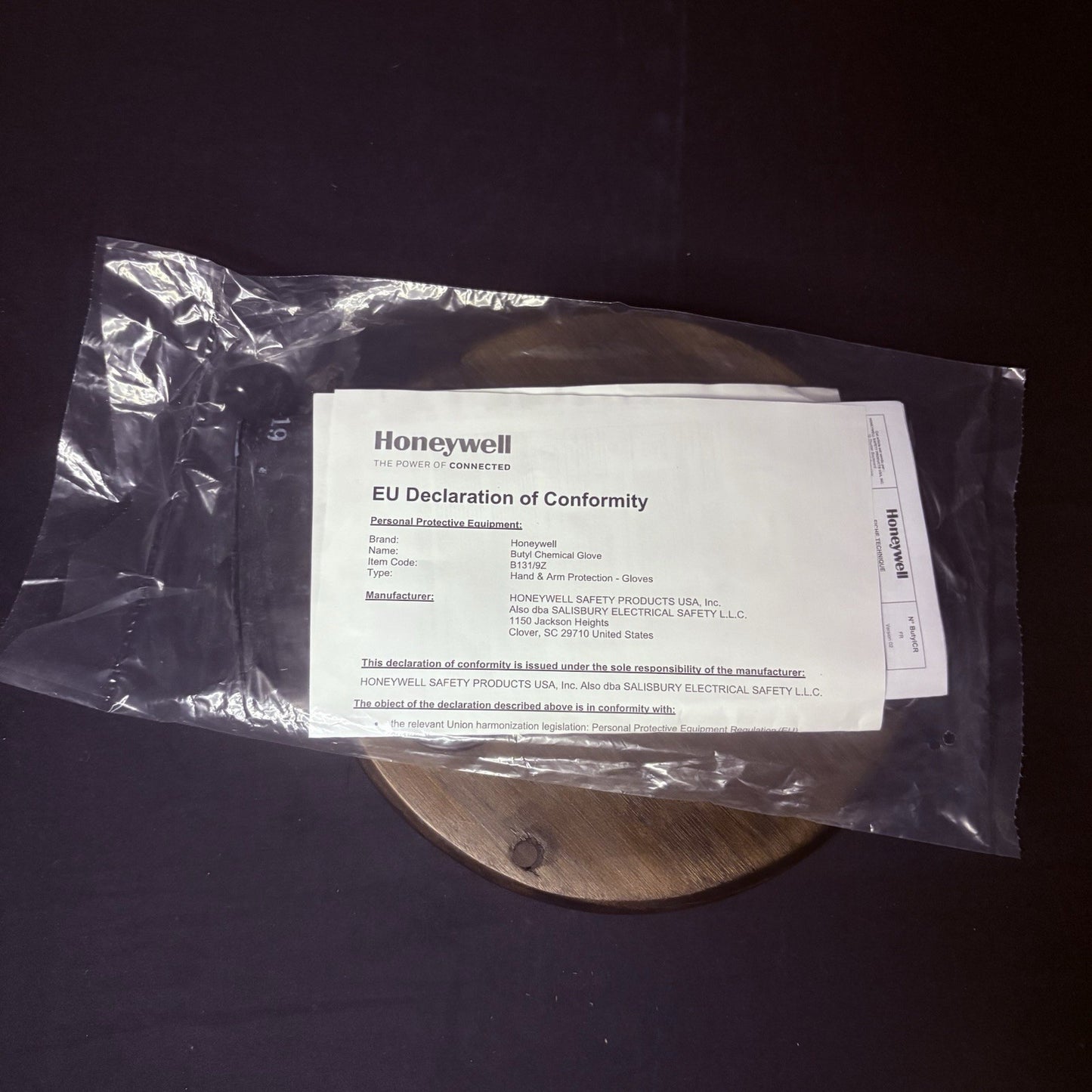 (2 Pack) Honeywell Butyl Gloves North B131/9 Chemical Resistant 13 Mil Sz 97