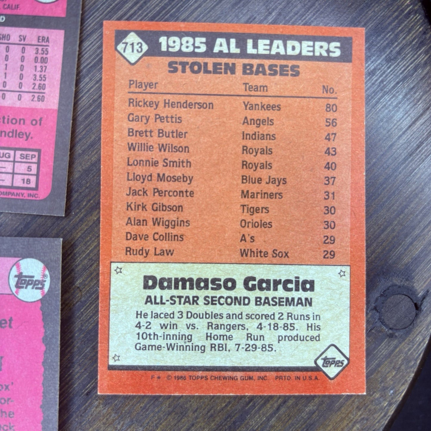 1986-89 Topps MILB Trading Card (Lot Of 3) Mike Harley, Wade Boggs, Damaso Garci3