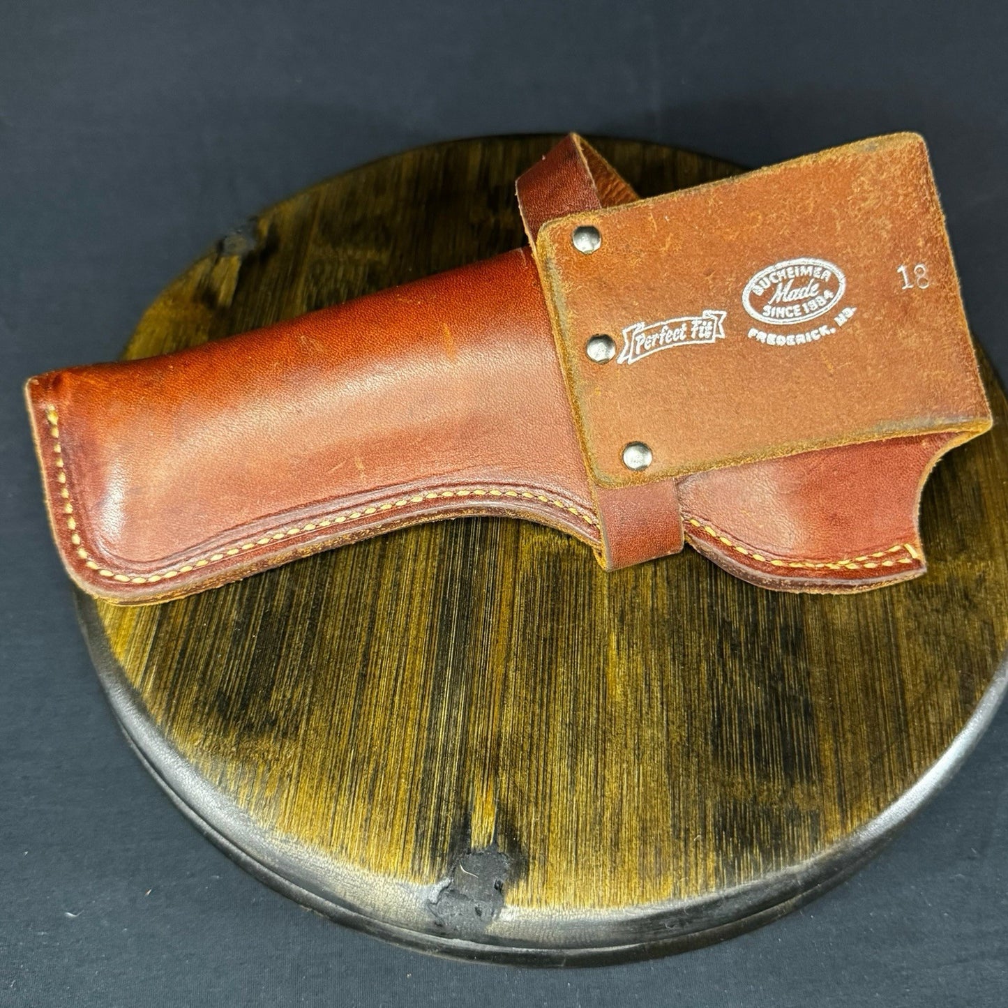 Bucheimer “Perfect Fit” #18 Tan Leather Revolver Holster4