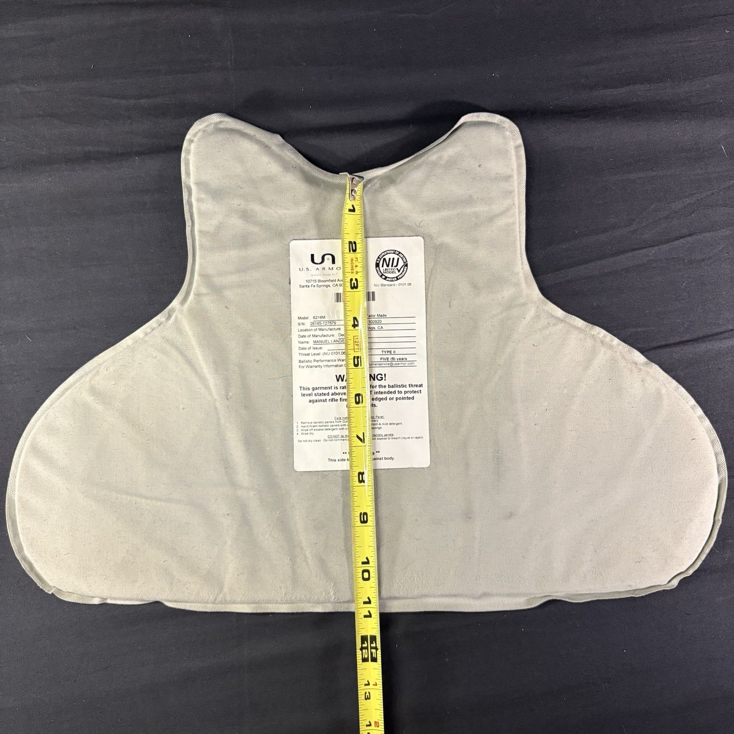 Level 2 (II) Bullet Proof Vest Size Small Concealable Vest 2020 US Armor Vest15