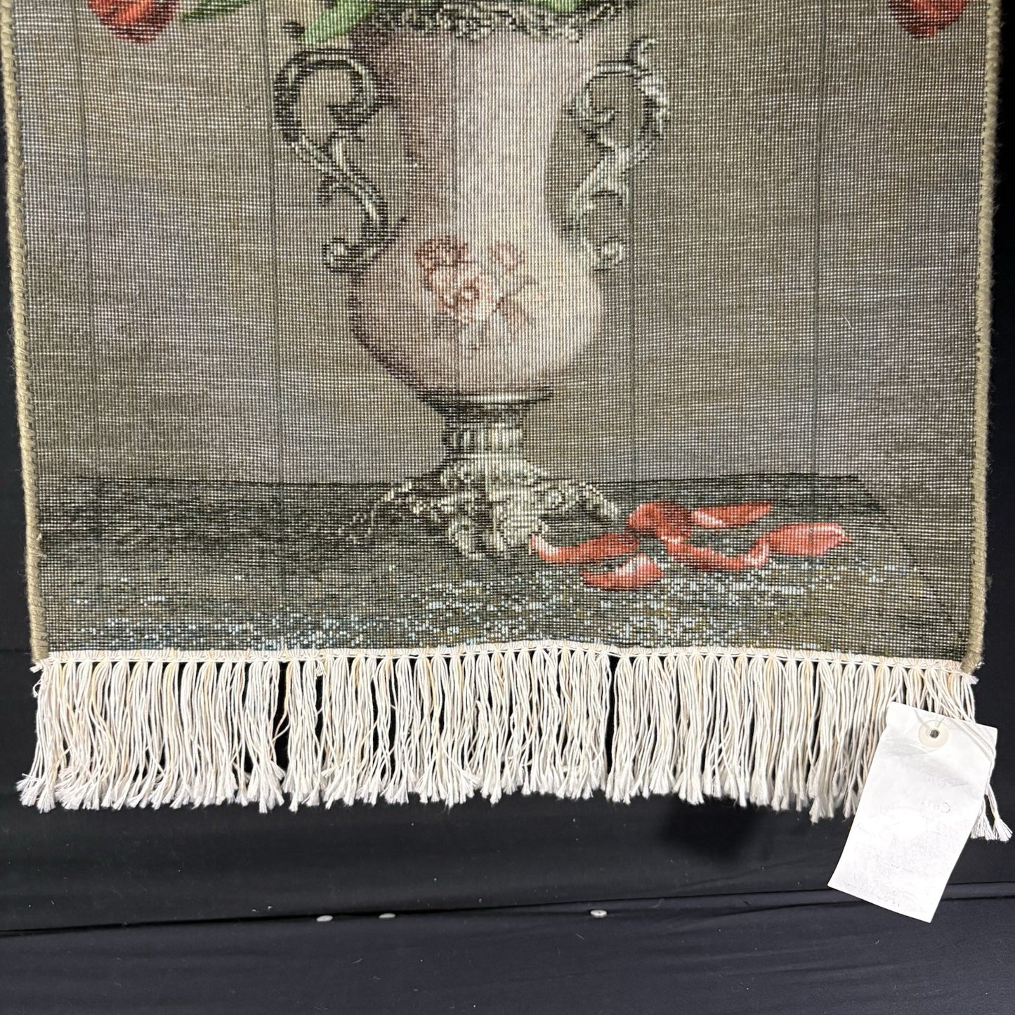 Pictorial Rug 3D Tulips Hand Knotted 27”x 20”  w/Rug Hangers13