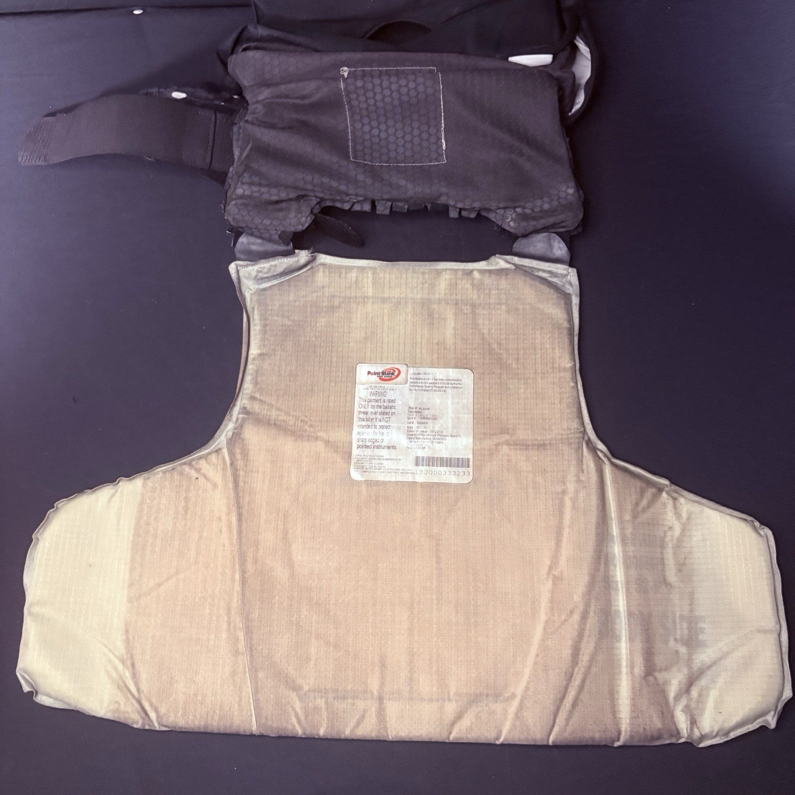 PB 3A Bullet Proof Vest Size XL w/Trauma Plate IIIA Concealable Body Armor11