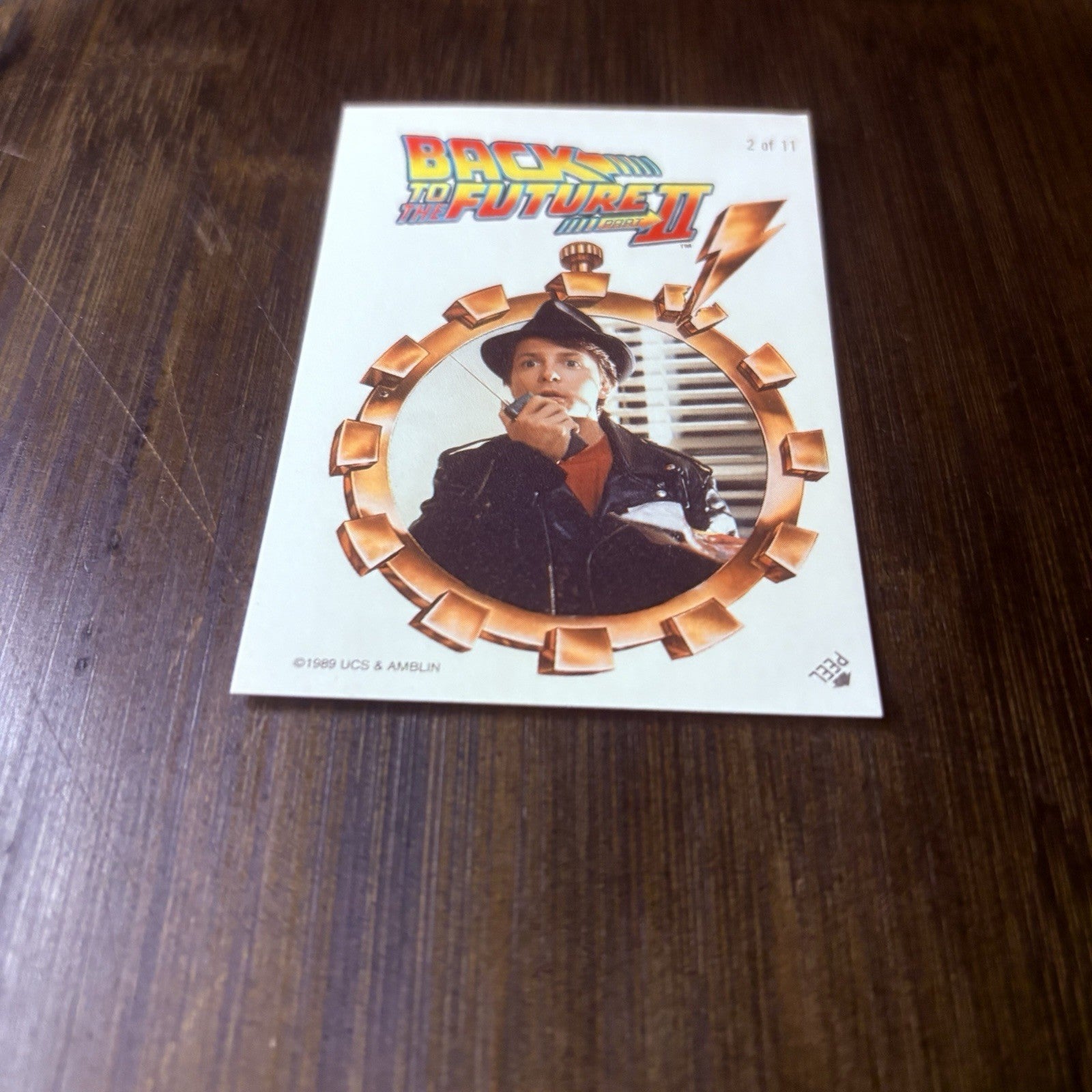1989 Topps Back to the Future Part II Sticker #2 High Grade Card, See Photos6