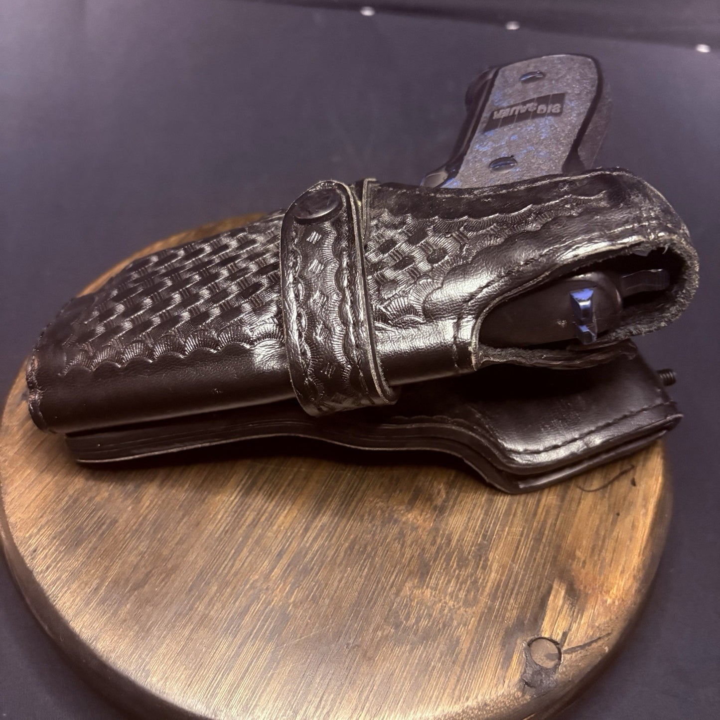 Safariland SIG P-226 Duty Holster 0705 Retention Snap Strap, Black Basket Weave7