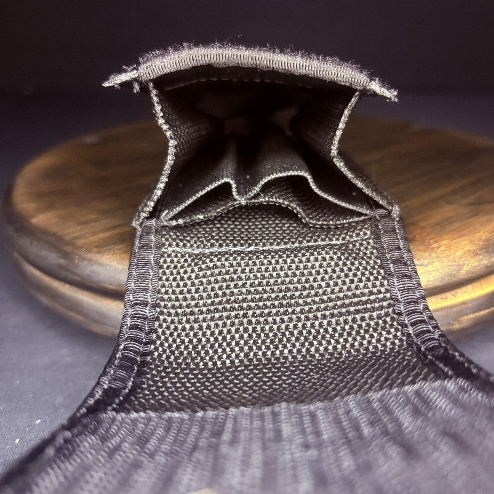 Nylon Pouch Black With Elastic Pockets And Belt Loop2