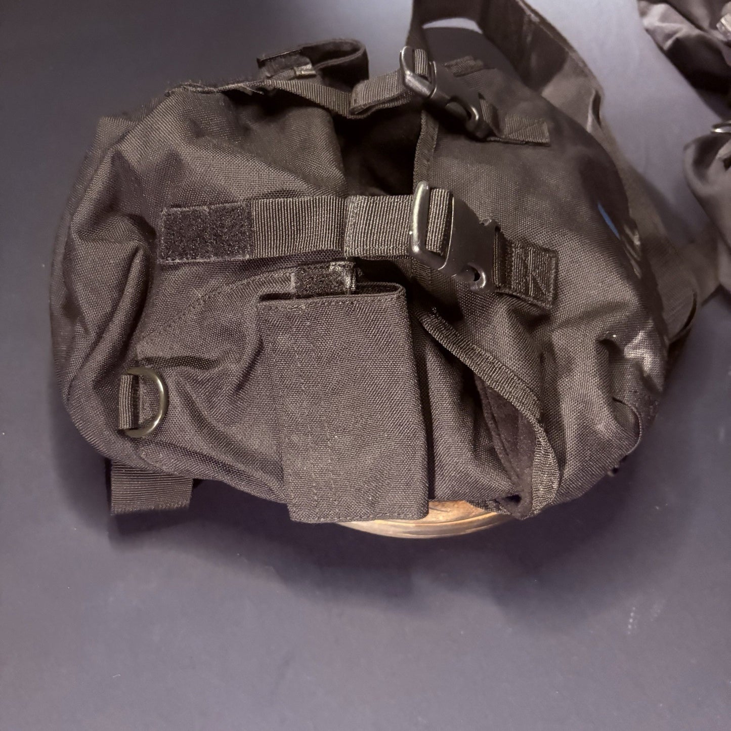 (Lot Of 5) Gas Mask / Large Utility Pouch Drop Leg w/Suede EMT Tactical Military8