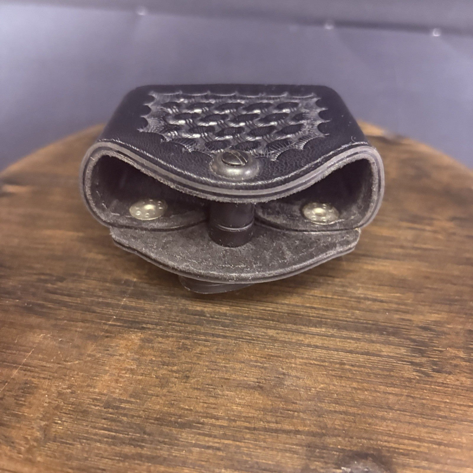 Safariland 177 Double 9mm Competition Magazine Pouch Open Top Basket Weave5