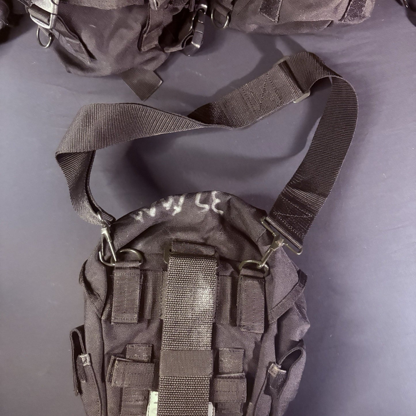 (Lot Of 5) Gas Mask / Large Utility Pouch Drop Leg w/Suede EMT Tactical Military11