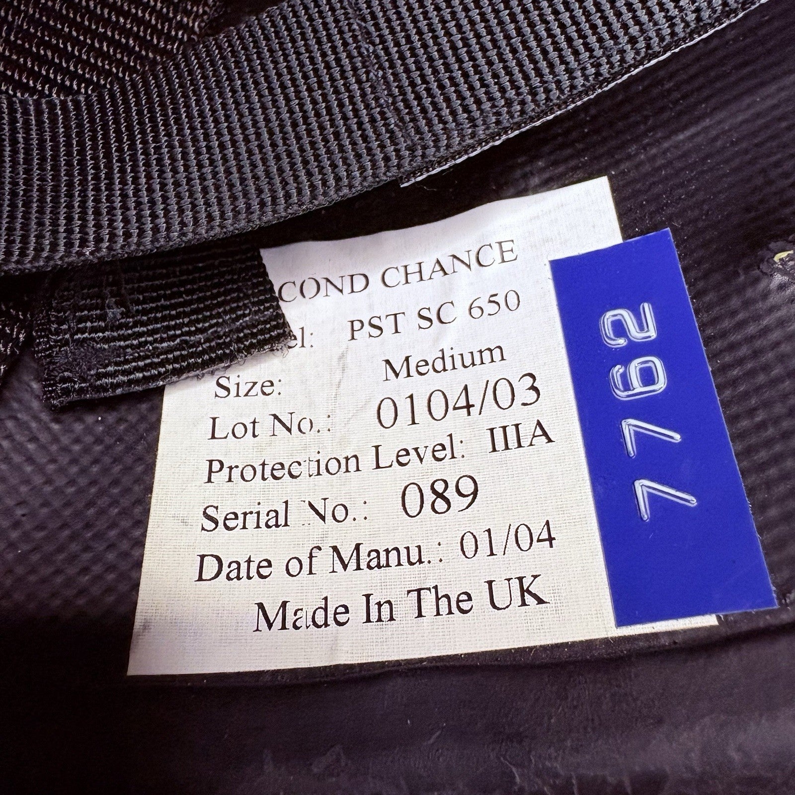 Second Chance IIIA (3A) Ballistic Helmet w/ Removable Face Shield Size Medium11