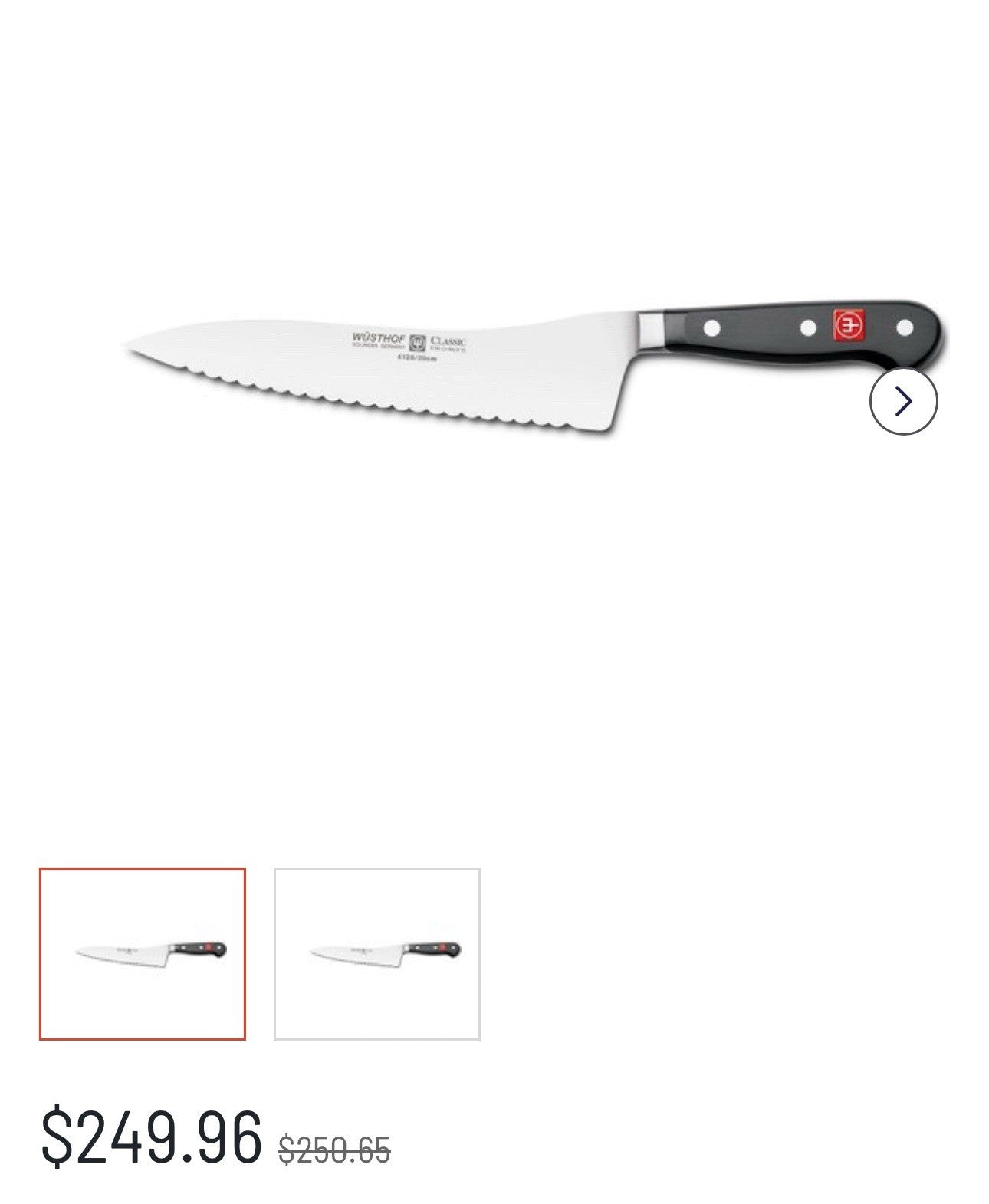Wüsthof Classic 8 Inch Offset Deli Knife  412871