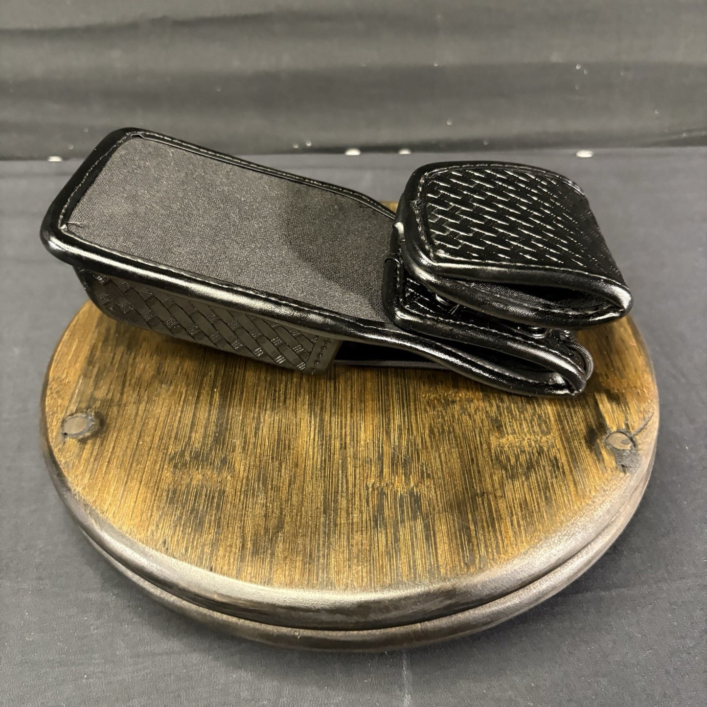 Bianchi Universal Radio Holder Swivel Back Accumold Elite Leather Basket Weave8