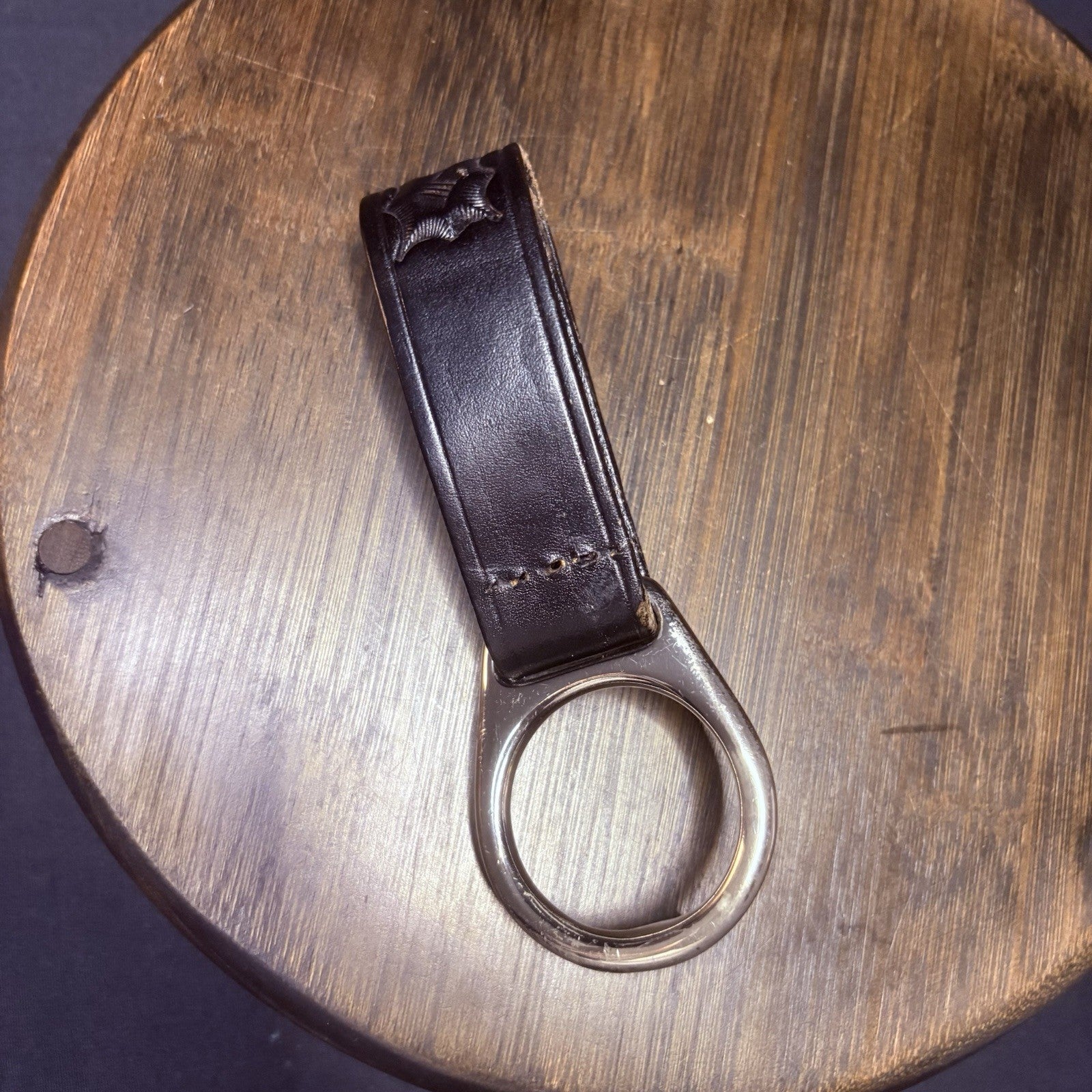 PR-24 Baton Ring Metal Chrome Ring & Double Snap Black Basket Weave5