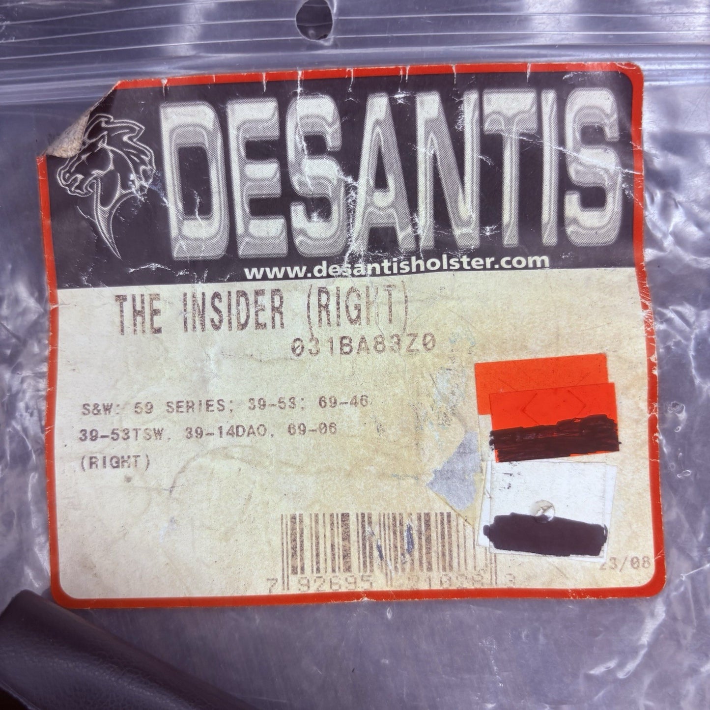 DeSantis "The Insider" Holster RH IWB Smith and Wesson 59 Series Gunhide Leather3