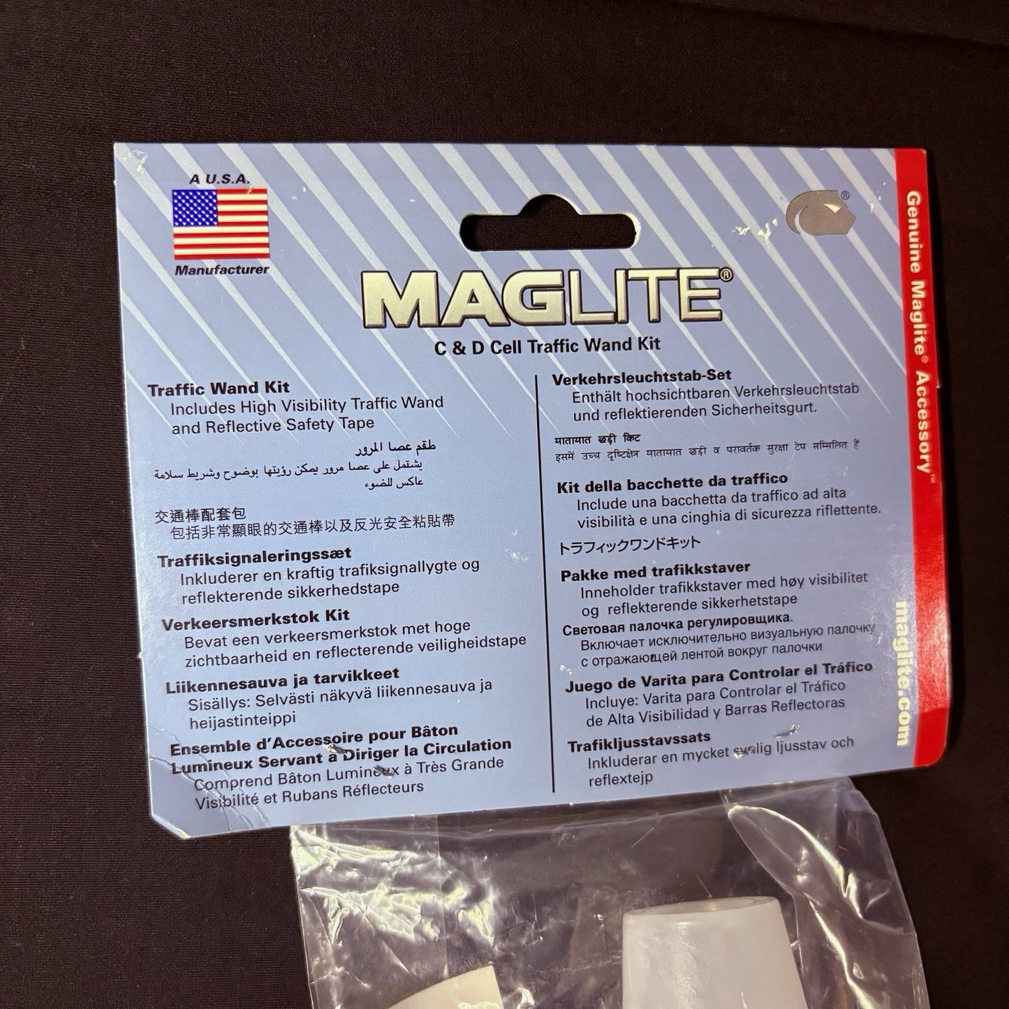 MagLite Traffic Cone Wand Kit Clear  C & D Cell4