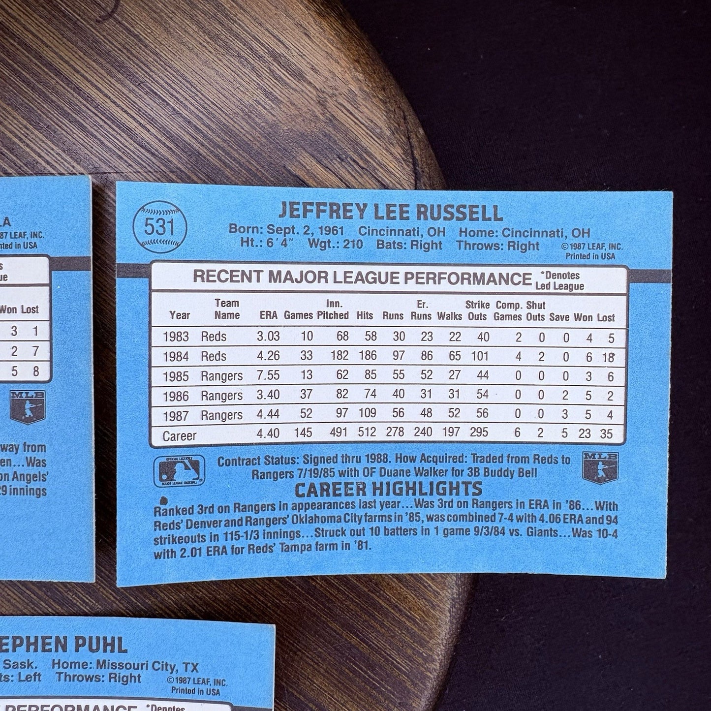 Donruss 1988 High Grade Cards #529, #530, #531, #532, #533 MLB Baseball (Lot 5)11