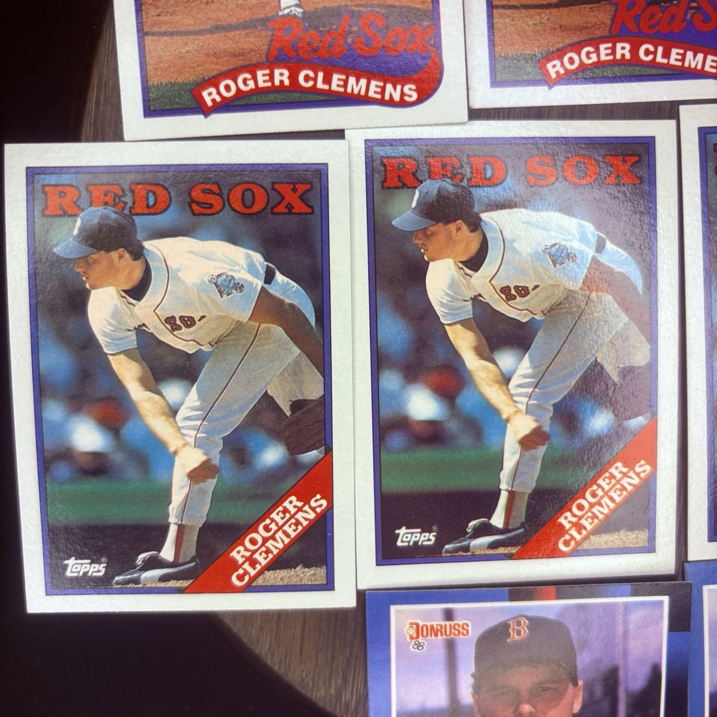 19871988 Roger Clemens (9) Card Lot,  Topps & Donruss, #450, #280, #70, #513
