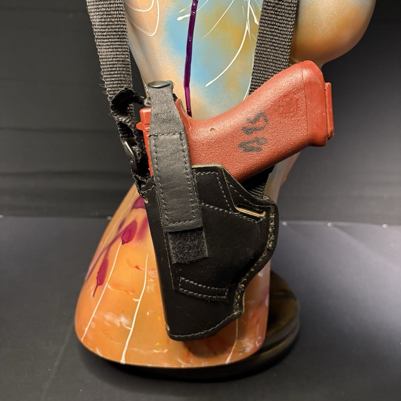 Universal Leather Shoulder Holster LH/RH With Extra Magazine Pouch1