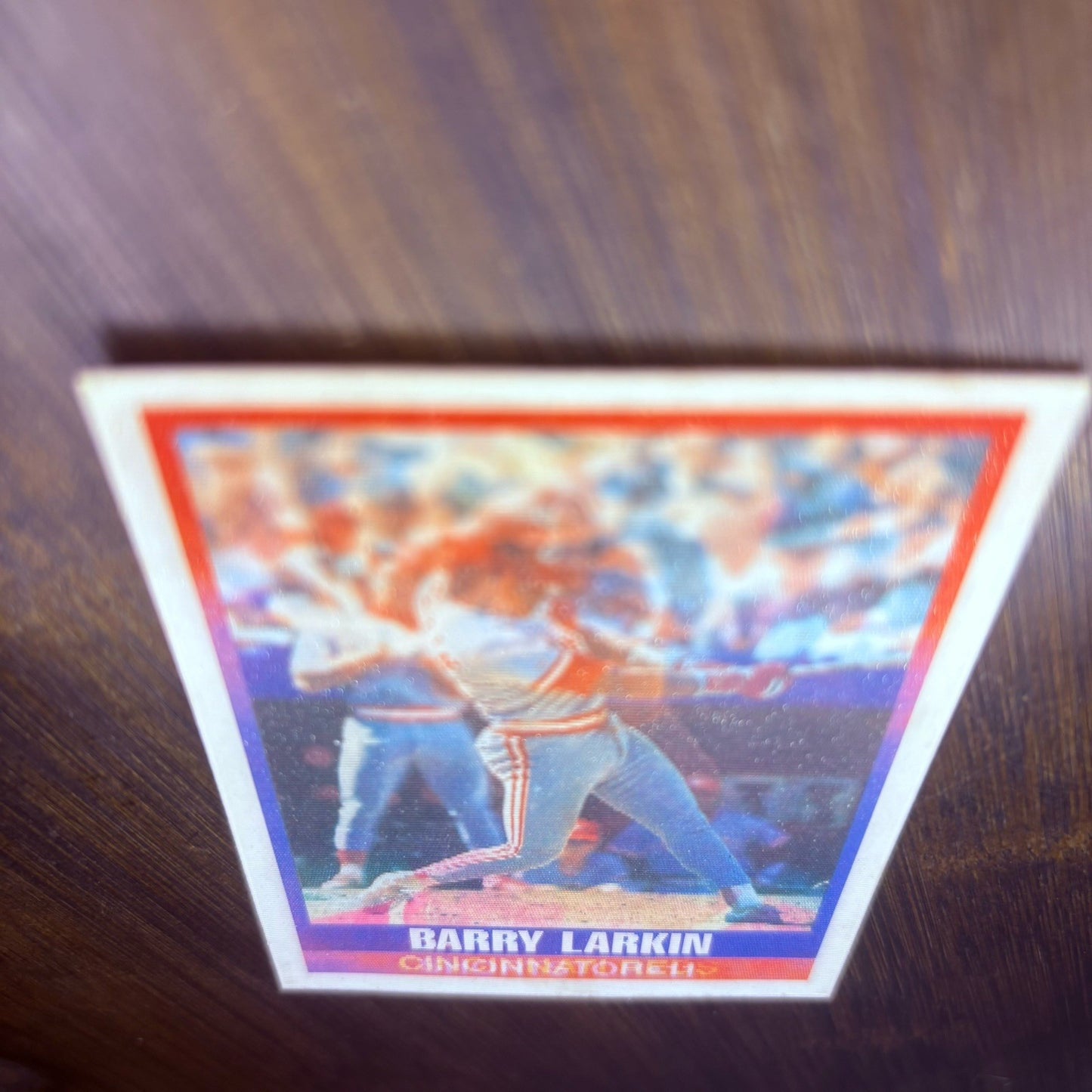 1989 Sportflics Barry Larkin #136 High Grade Trading Card REDS Holographic Card4