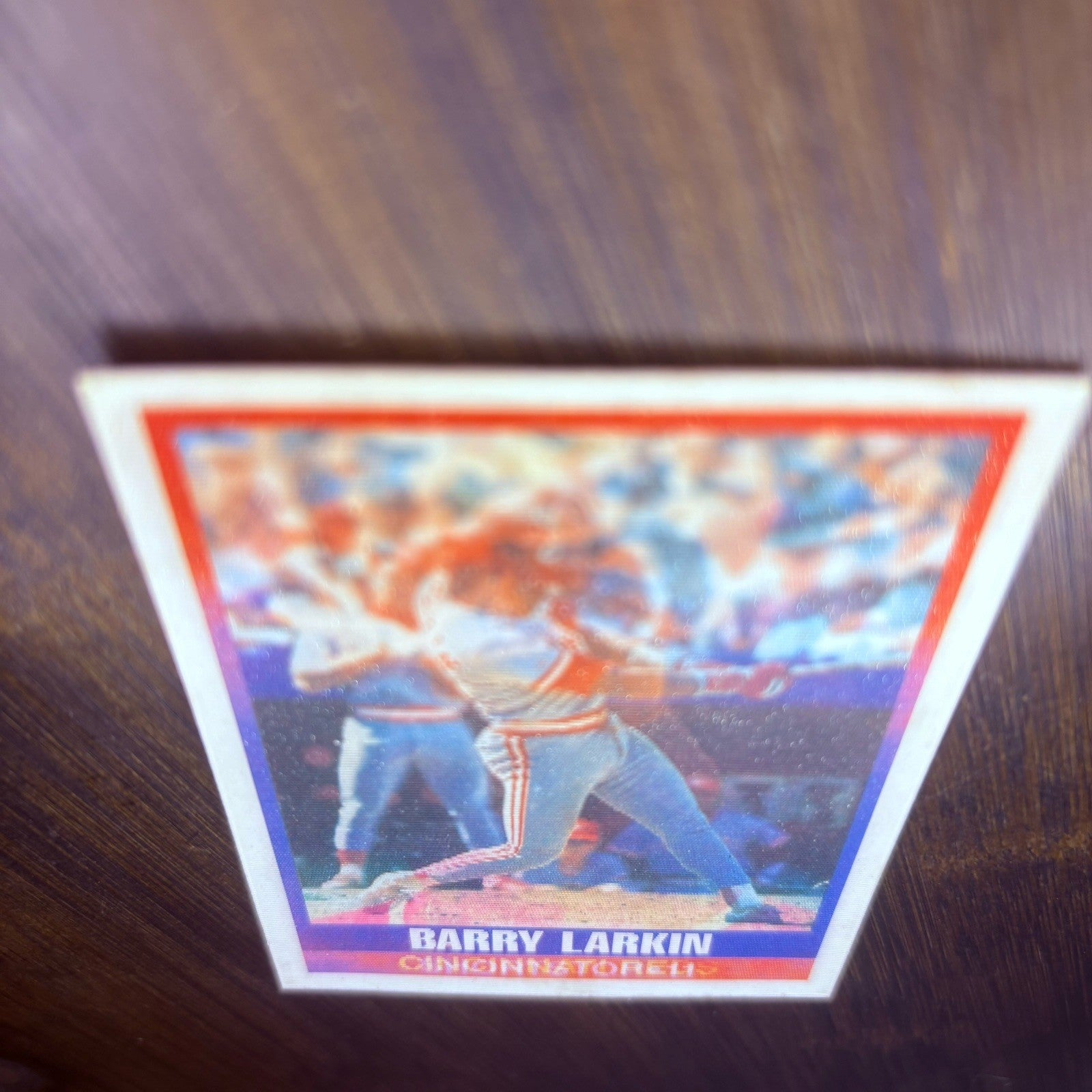 1989 Sportflics Barry Larkin #136 High Grade Trading Card REDS Holographic Card4